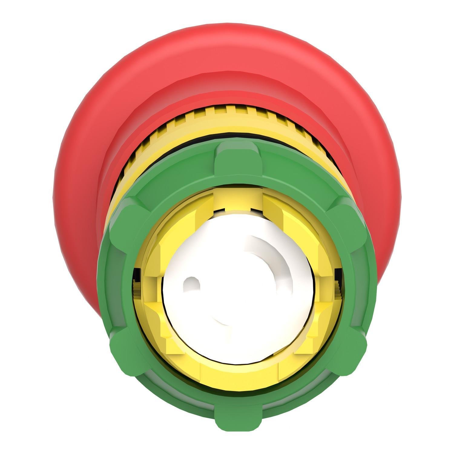 Picture of ZB5AT84 - Emergency stop head, Harmony XB5, switching off, plastic, red, mushroom 40mm, 22mm, trigger latching push pull