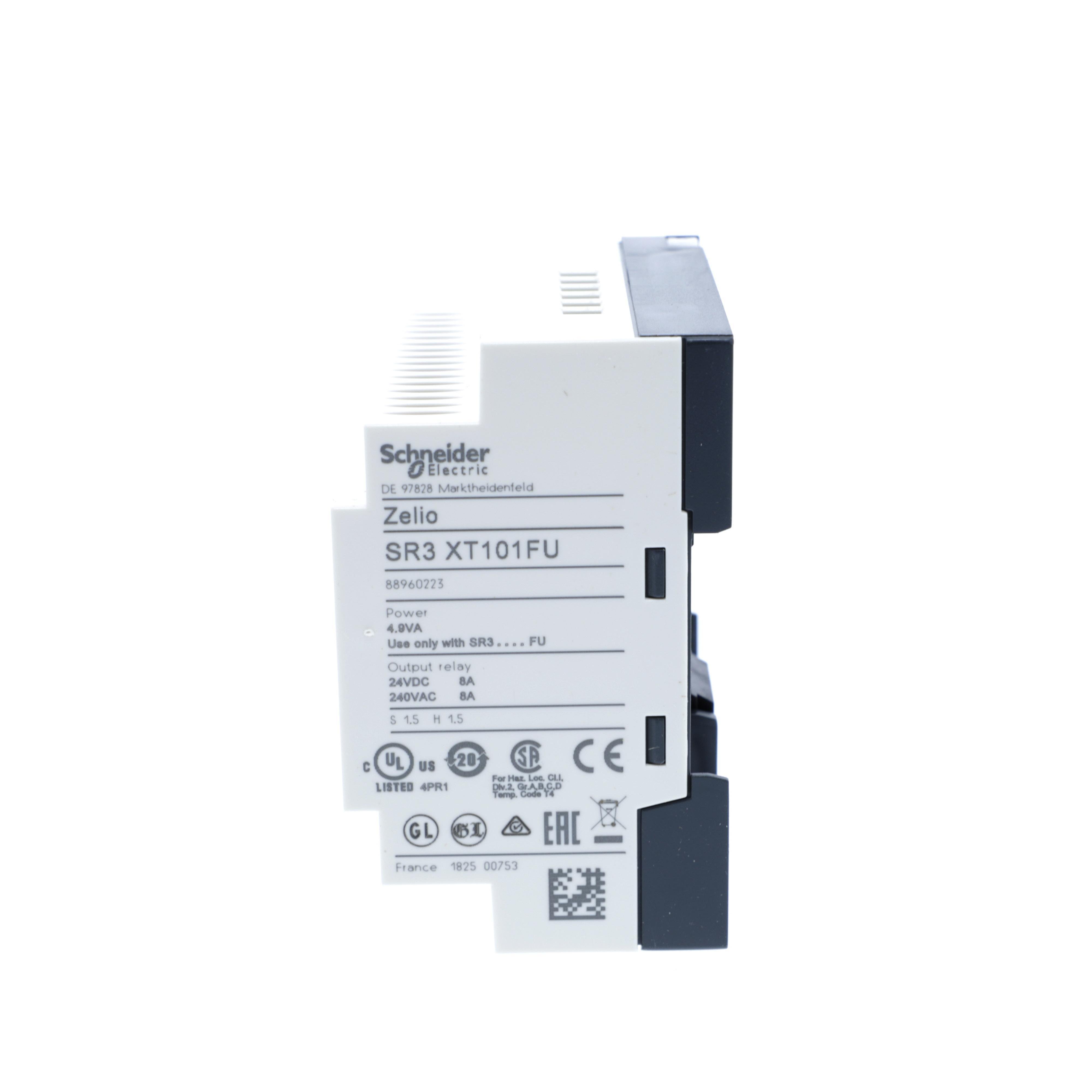Picture of SR3XT101FU - discrete IO extension module, Zelio Logic SR2 SR3, 10 IO, 100 to 240V AC