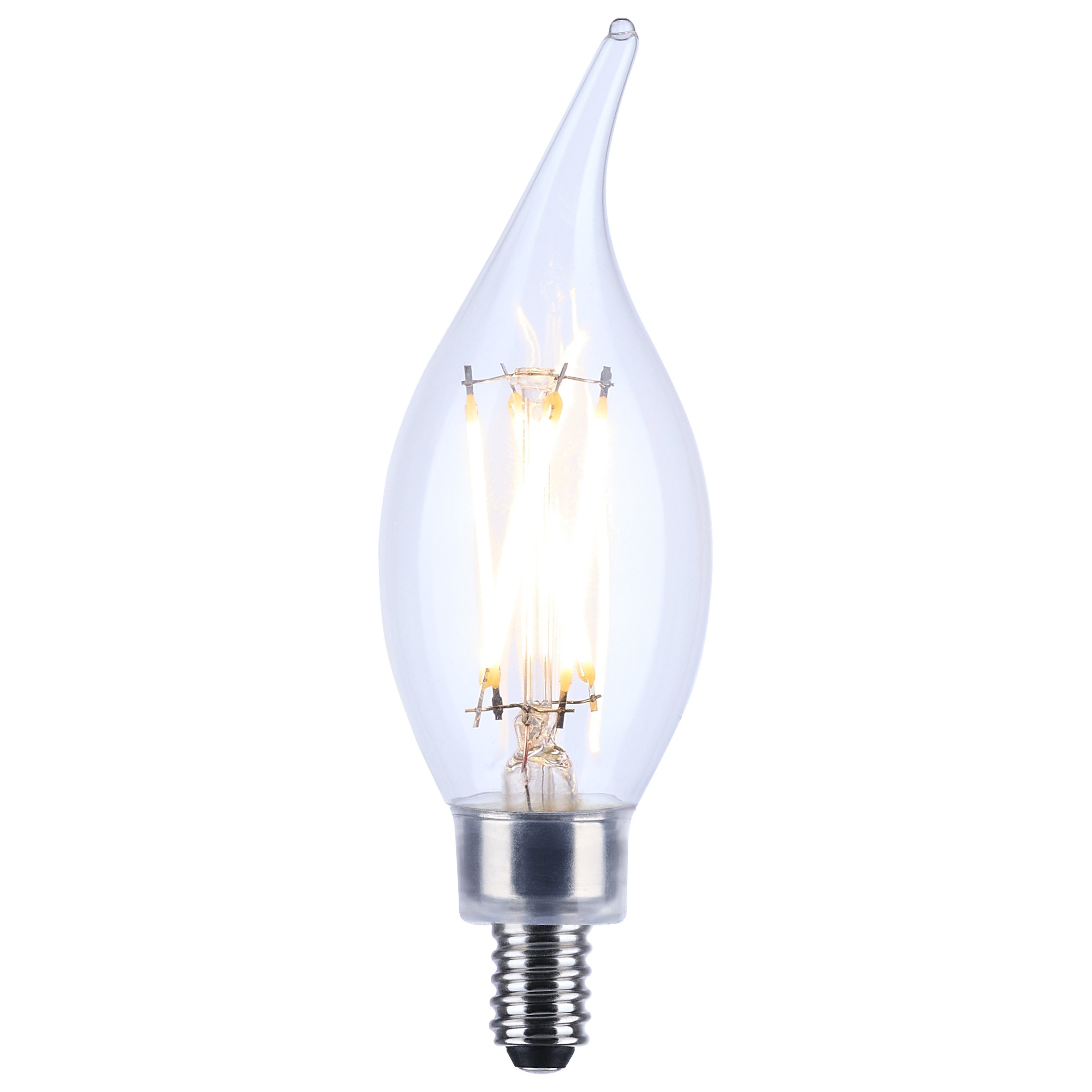 S21304 - 5.5 Watt CA10 LED - Clear - Candelabra base - 90 CRI - 2700K - 120 Volt