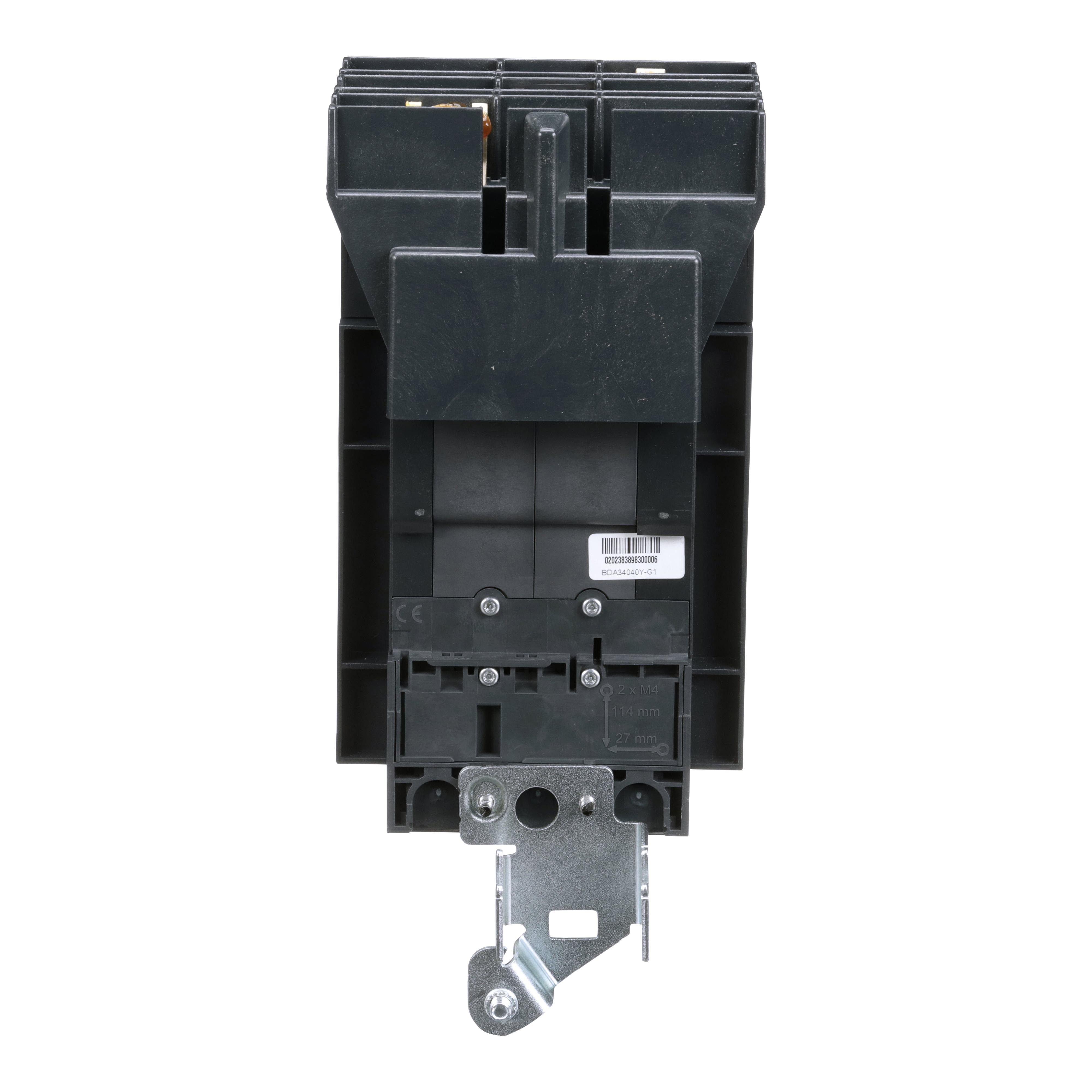 Picture of BDA34040Y - Circuit breaker, PowerPacT B, 40A, 3 pole, 480Y/277VAC, 18kA, I-Line, thermal magnetic, 80%, ABC
