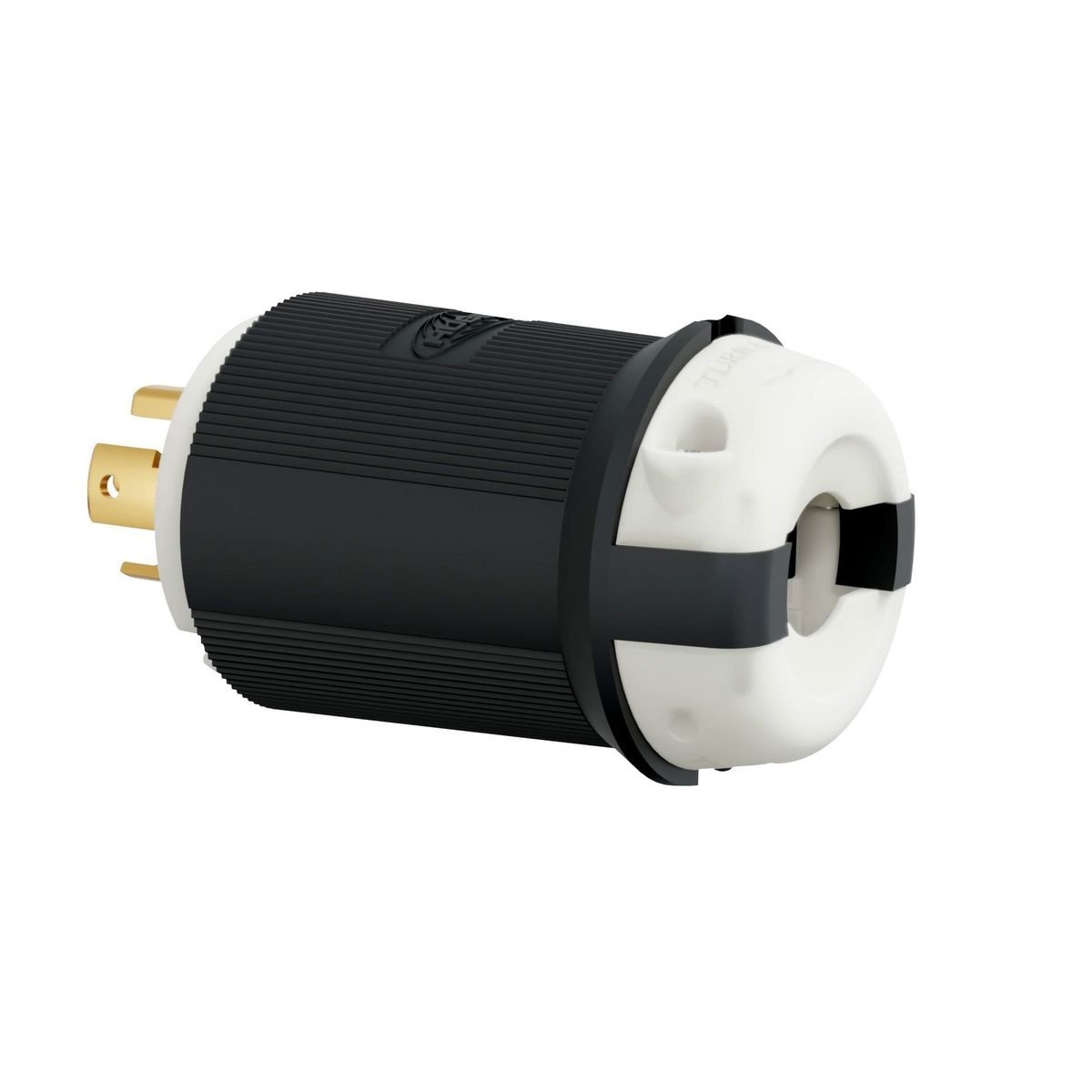 Picture of HBL2811ST - Locking Devices, EdgeConnect™ Twist-Lock®, Industrial, Male Insulgrip® Plug, 30A 3-Phase 120/208V AC, 4-Pole 5-Wire Grounding, L21-30P, Spring Terminal, Black and White Nylon.