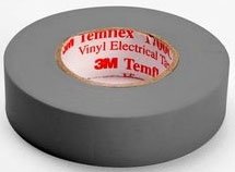 1700C-3/4X66FT-GY - 3M™ Temflex™ Vinyl Electrical Tape 1700C, 3/4 in x 66 ft, 1-1/2 in Core,Gray, 10 rolls/carton, 100 rolls/Case