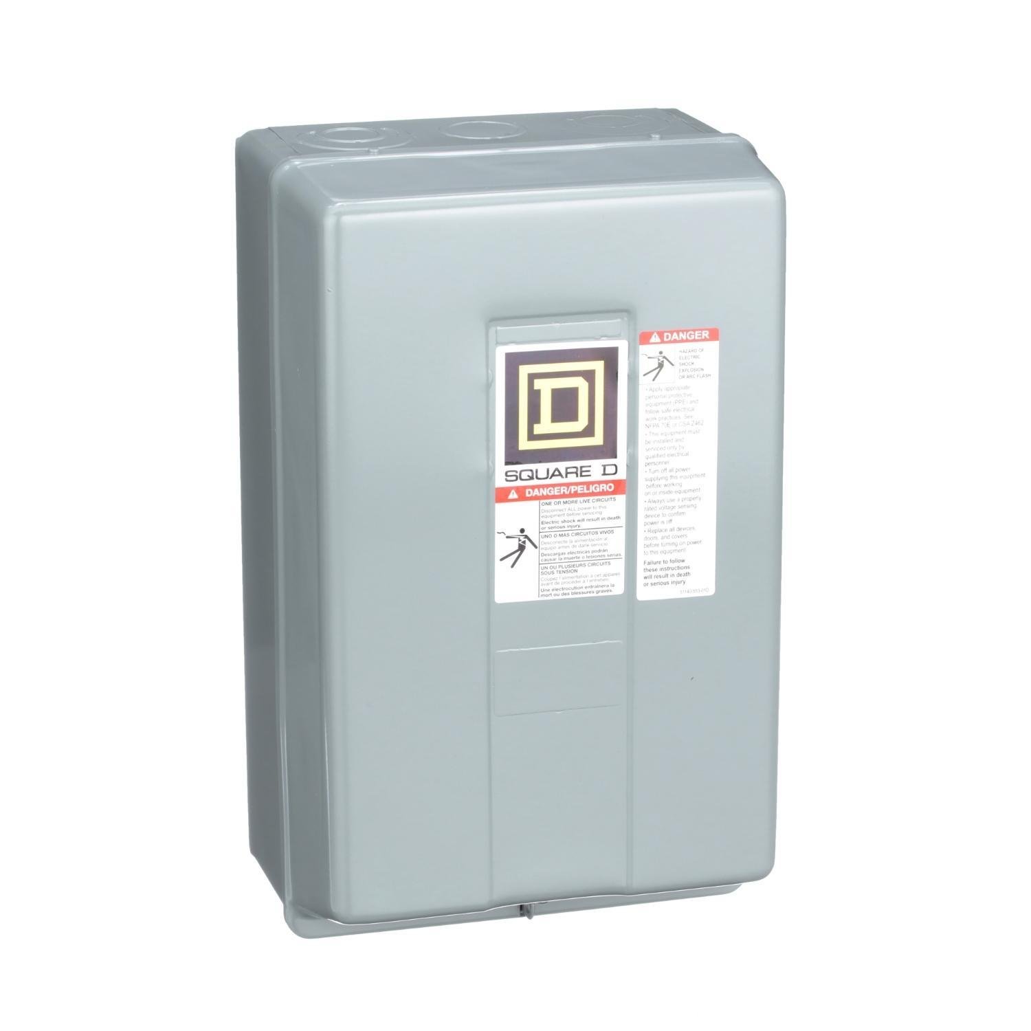 8903LG1000V02 - Contactor, Type L, multipole lighting, electrically held, 30A, 10 pole, 600V, 110/120VAC 50/60Hz coil, NEMA 1