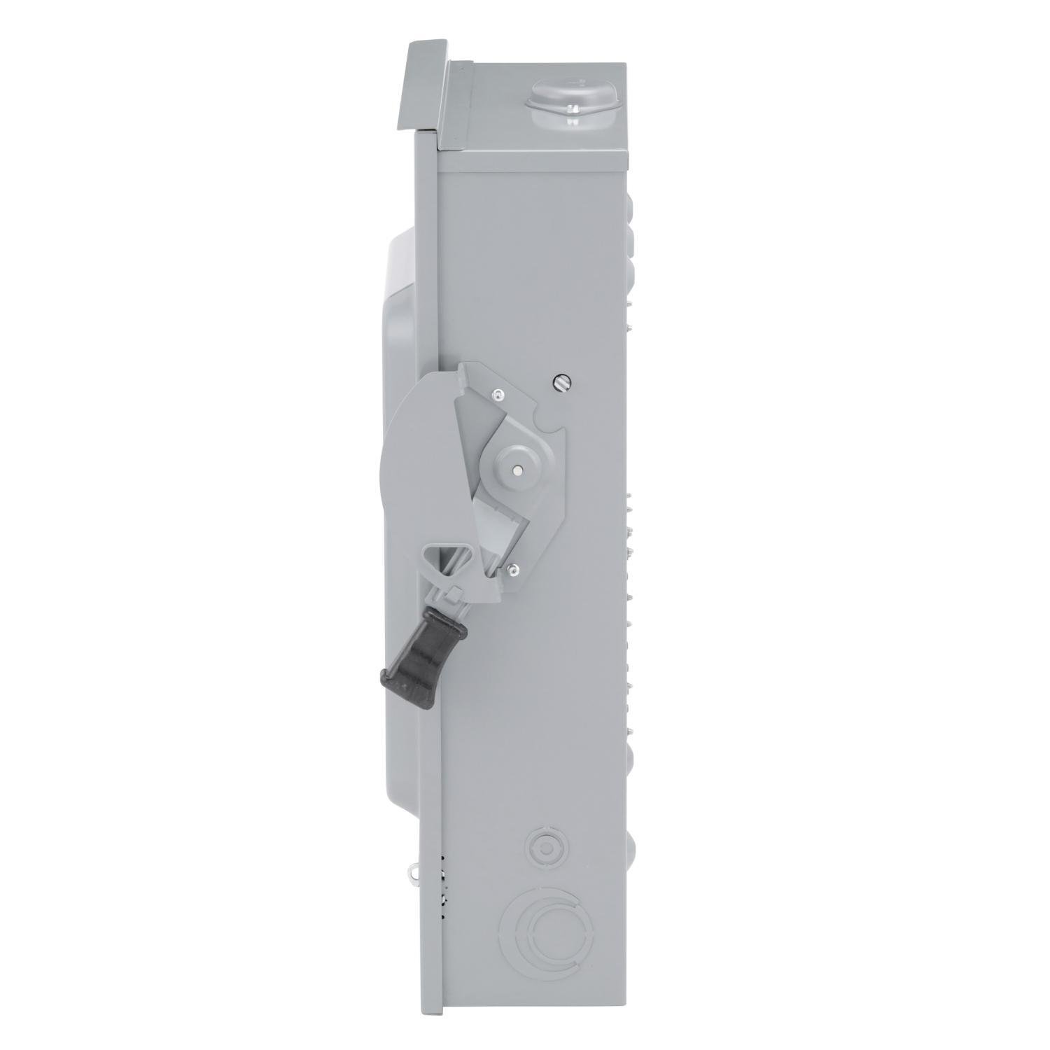 Picture of D224NRB - Safety switch, general duty, fusible, 200A, 2 pole, 60hp, 240VAC, NEMA 3R, 3 wire, 1 neutral, bolt on hub provision