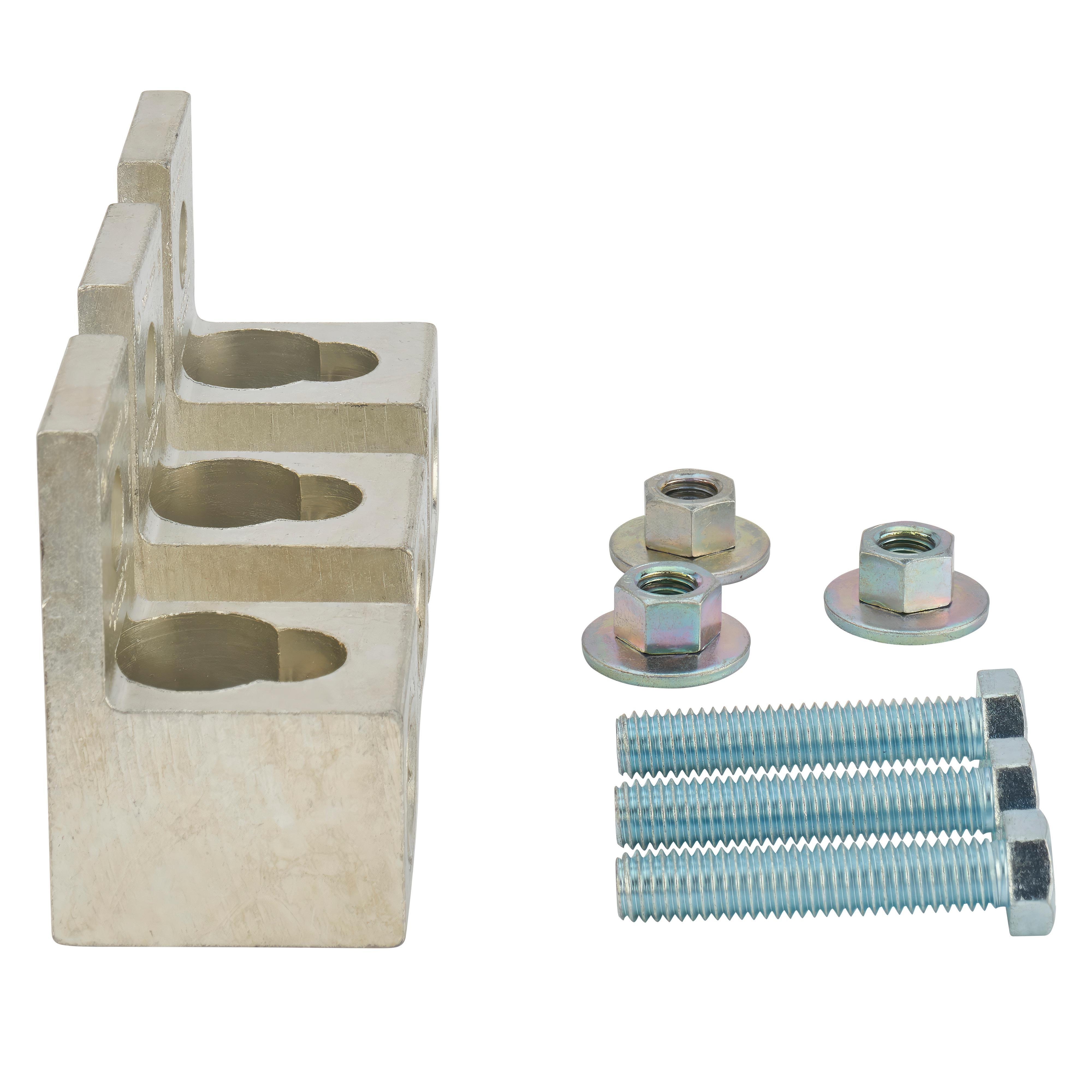 Picture of DASKP600 - Low voltage transformer accessory, mechanical lug kit, 600A, 600kcmil to 4 AWG, 2-250kcmil to 1/0 AWG, 6 lugs