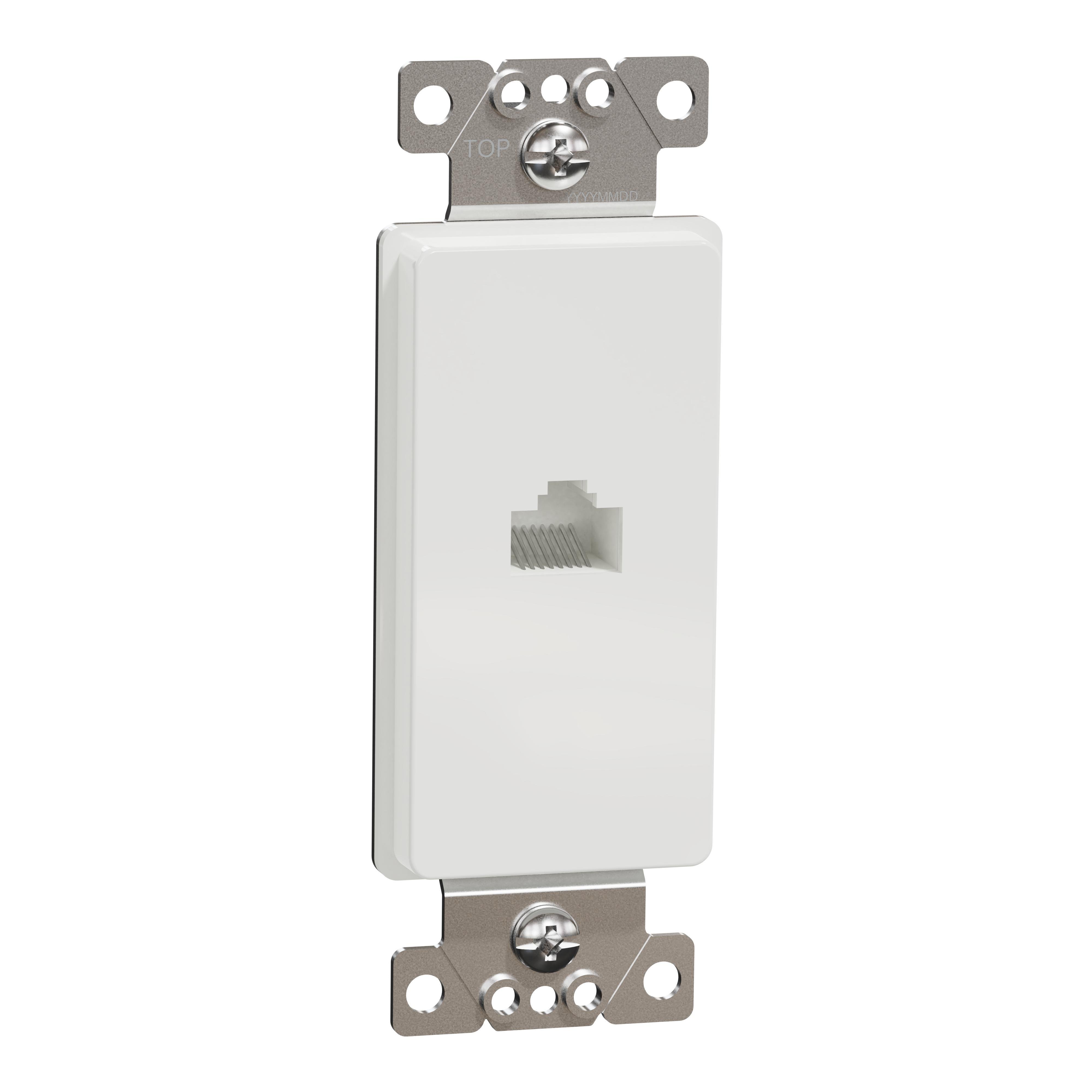 Picture of SQR87601WH - Data socket, X Series, RJ45, Cat 6, UPT, white, matte finish