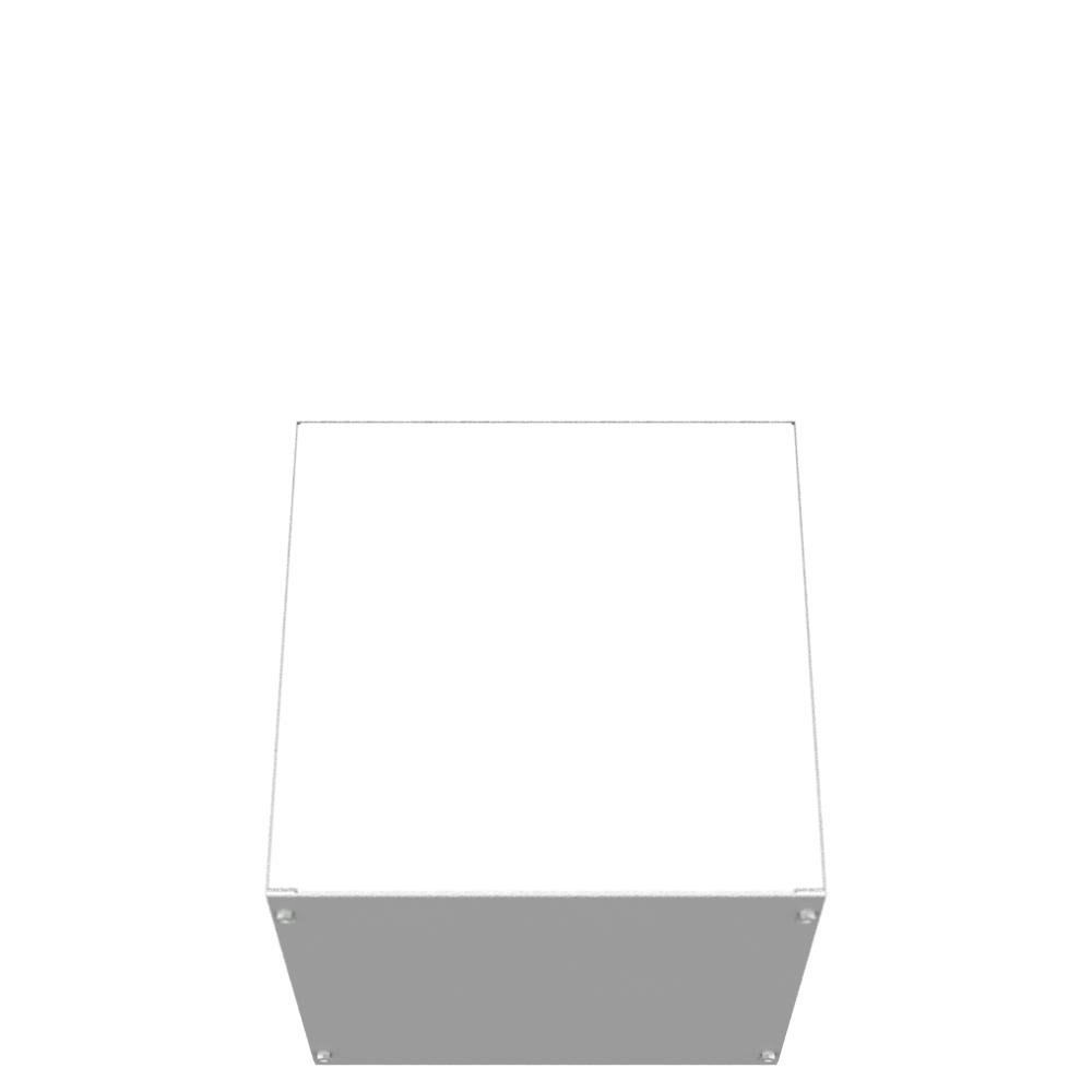 Picture of 121212-SC1-NK - 12x12x12 Screw Cover Type 1 UL Listed Steel No Knockouts ANSI 61 Gray Cover With Teardrop Slots Mounting Holes In Back