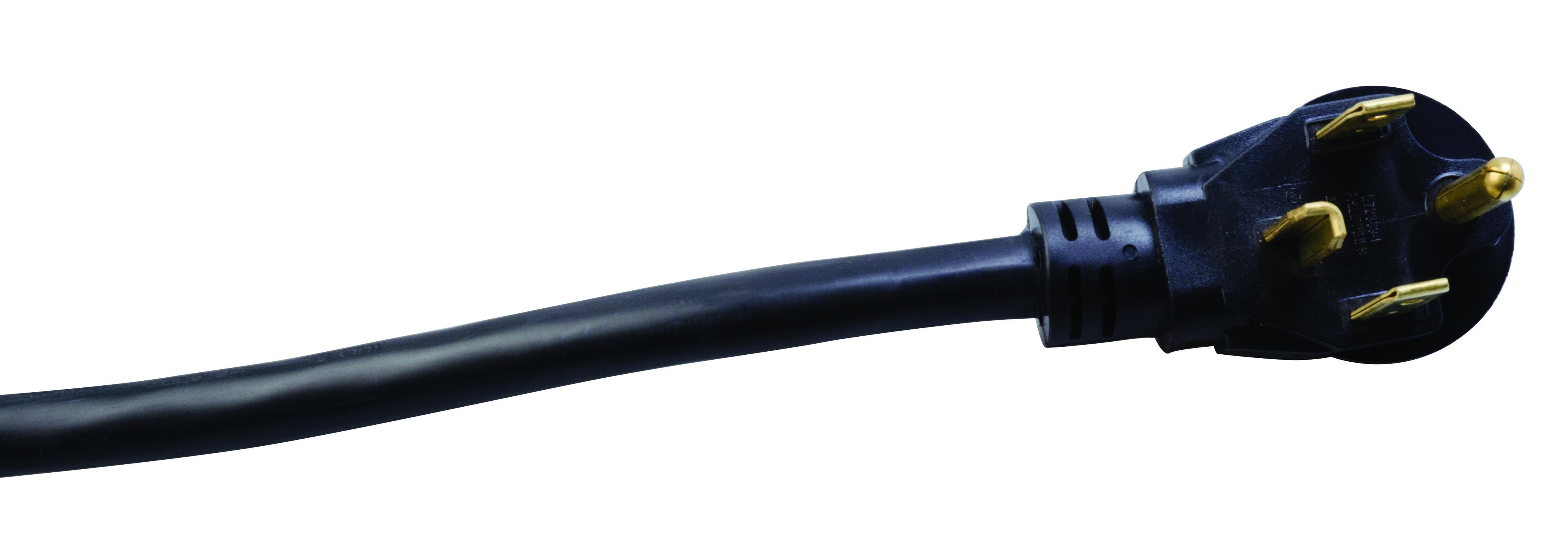 CCI09156 - 9156SW8808 - Replacement Cord 10/4 SRDT Round 6' Black 30 Amp NEMA 14-30P Dryer Cord