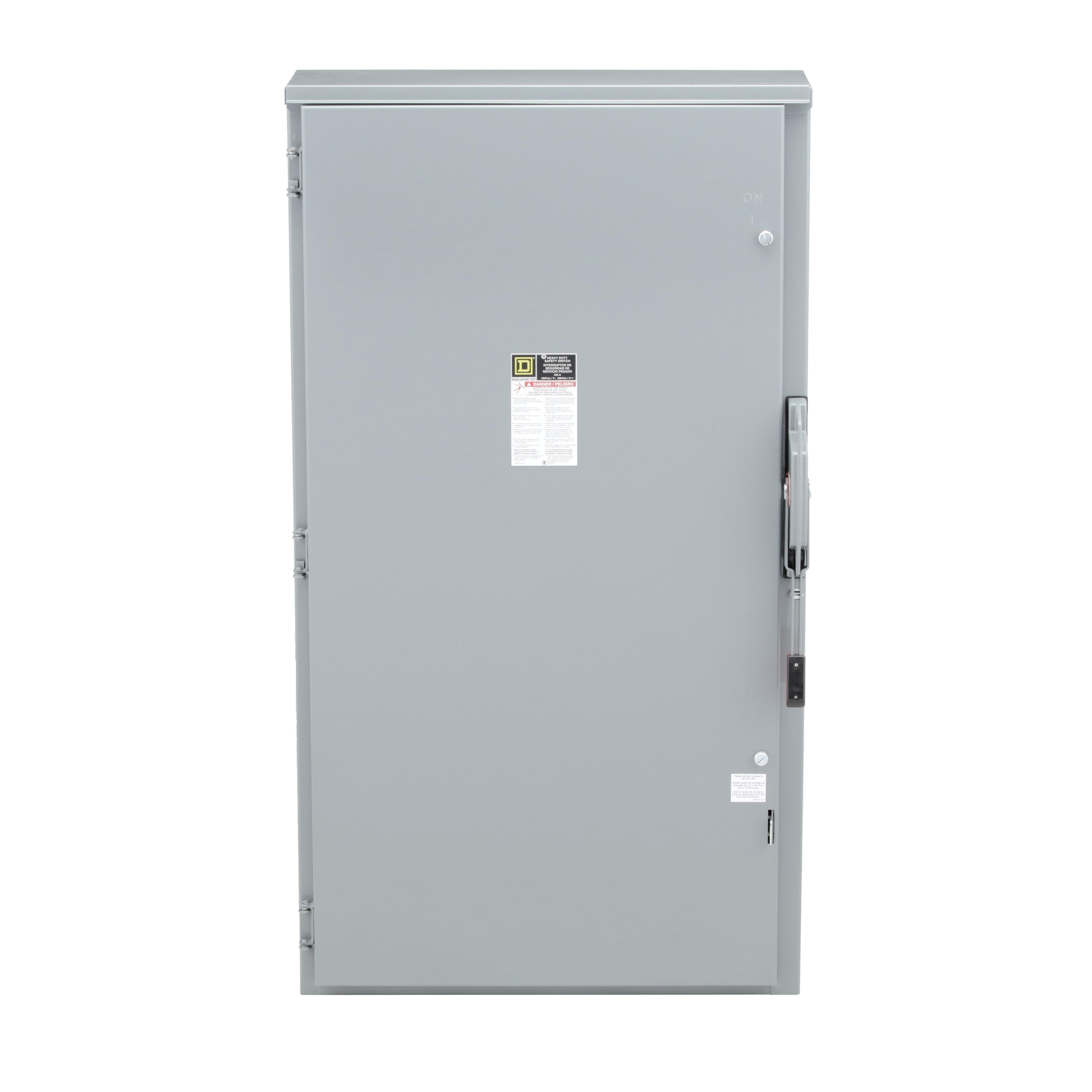 Picture of H365R - Safety switch, heavy duty, fusible, 400A, 3 wire, 3 pole, 250hp, 600VAC/DC, NEMA 3R