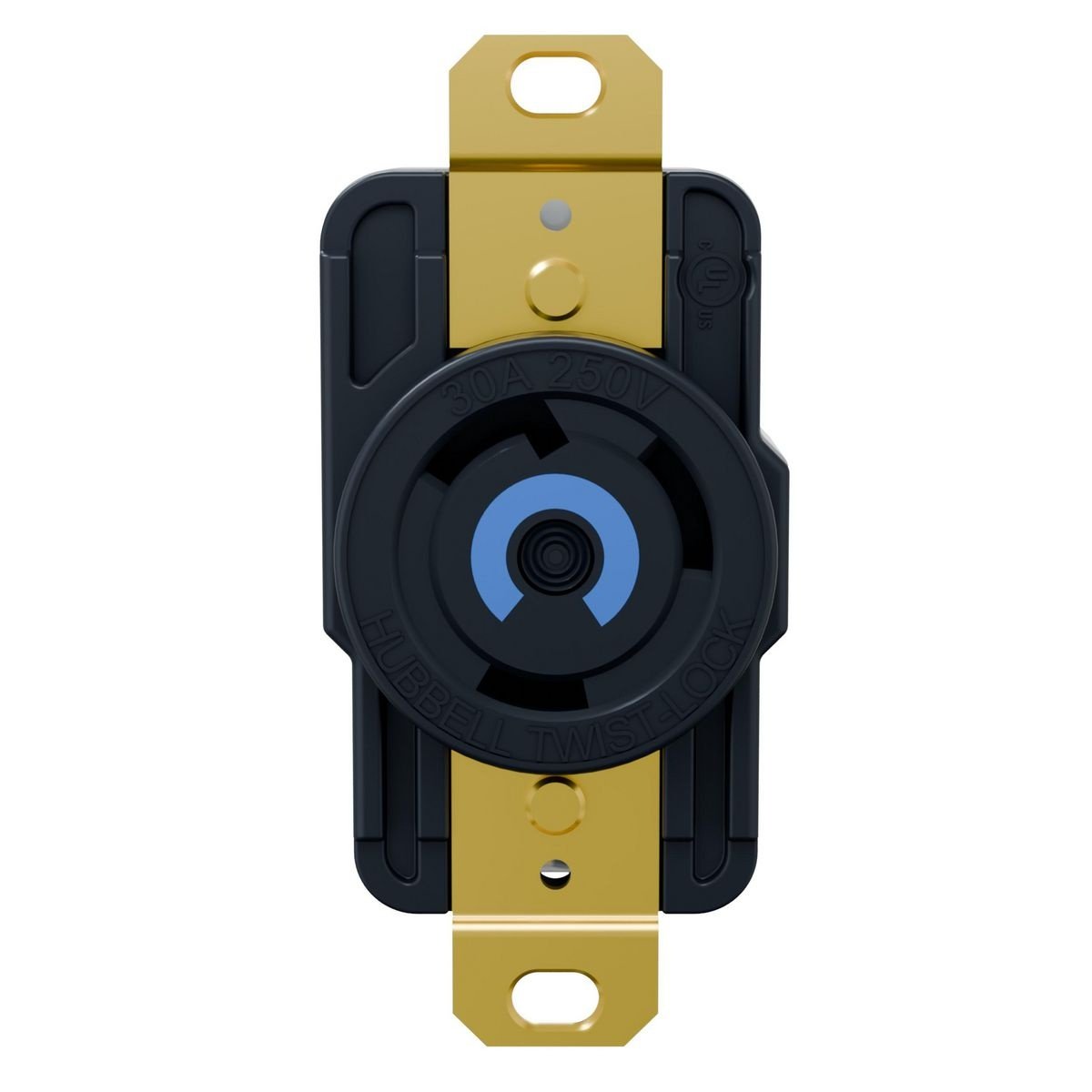 HBL2620ST - EdgeConnect™ Twist-Lock® Receptacle, 30A 250V, L6-30R, BK, with Spring Termination