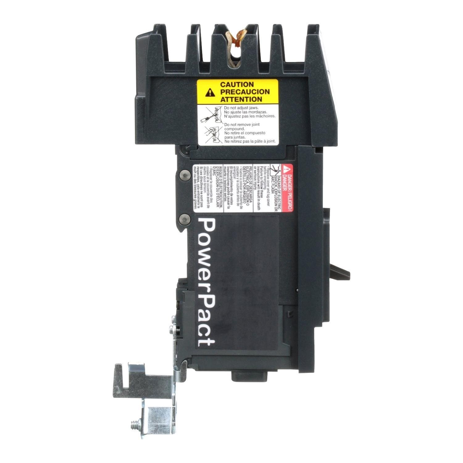 Picture of BDA160203 - Circuit breaker, PowerPacT B, 20A, 1 pole, 600Y/347VAC, 14kA, I-Line, thermal magnetic, 80%, B