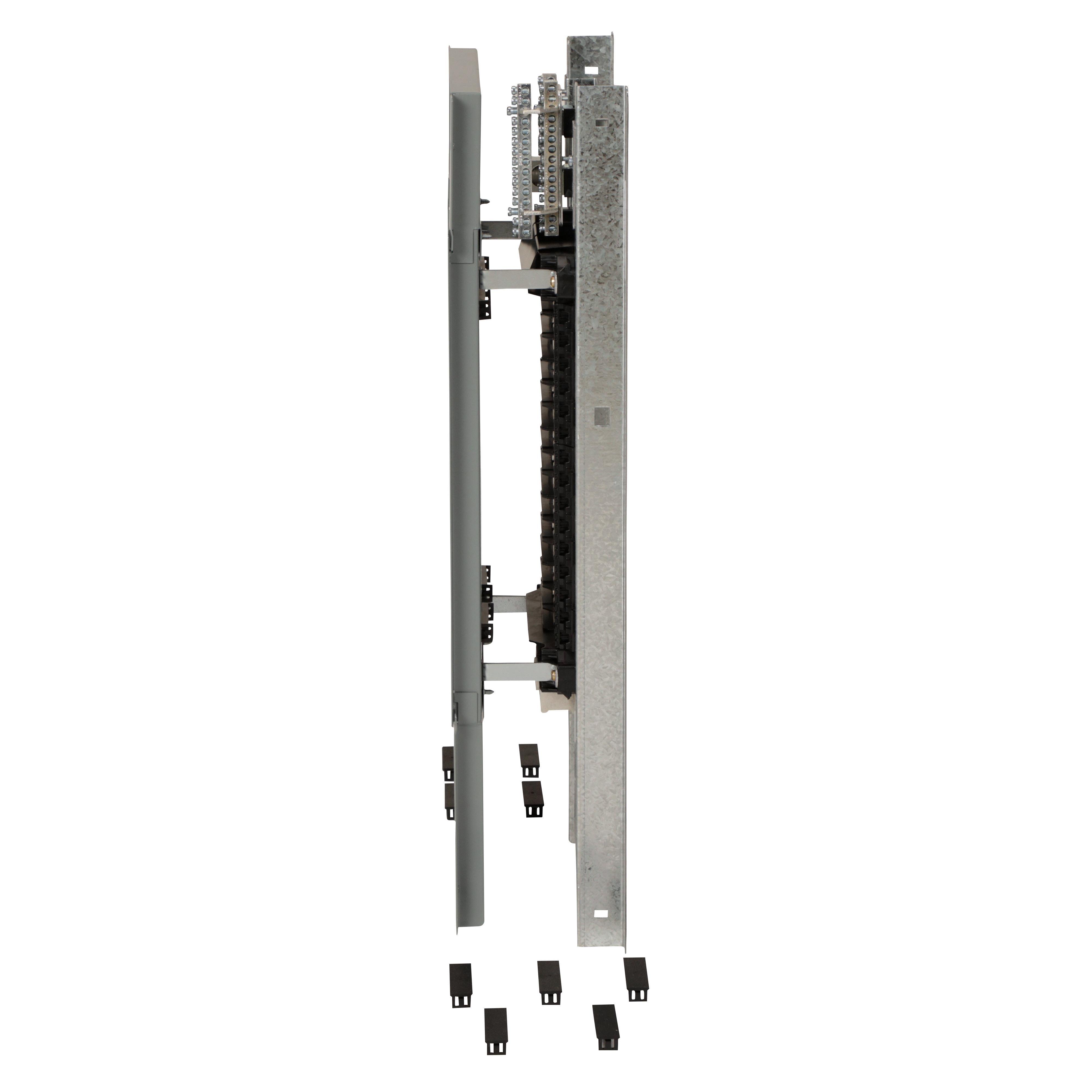 Picture of NQ430L2C14 - Panelboard interior, NQ, main lugs, 225A, Cu bus, 30 pole spaces, 3 phase, 4 wire, 240VAC, 48VDC, 14in W