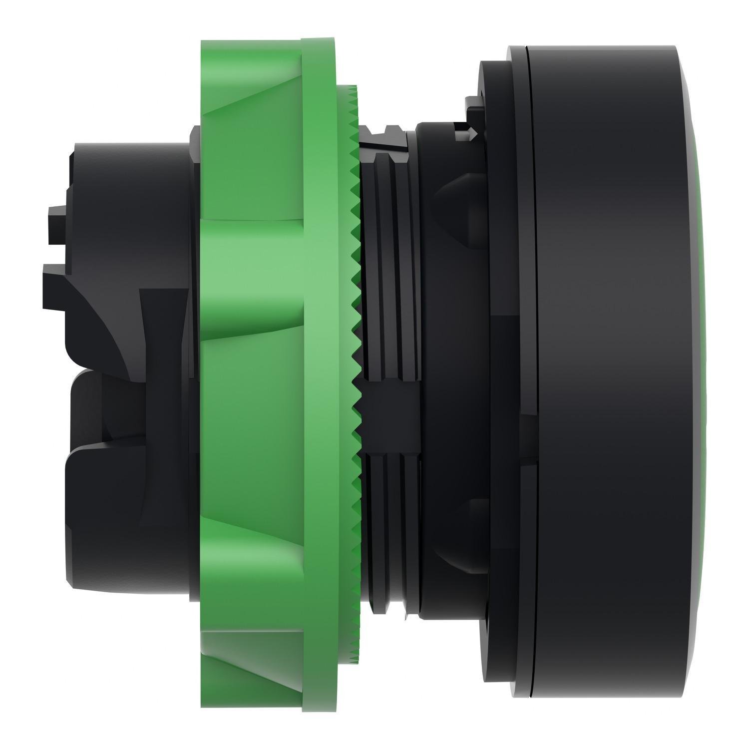 Picture of ZB5AA333 - Head for non illuminated push button, Harmony XB5, plastic, flush, green, 22mm, spring return, marked START