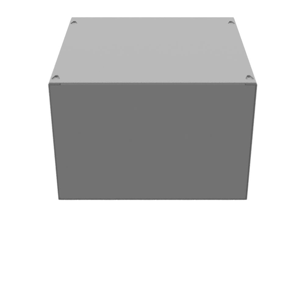 Picture of 12128-SC1-NK - 12x8x12 Screw Cover Type 1 UL Listed Steel No Knockouts ANSI 61 Gray Cover With Teardrop Slots Mounting Holes In Back