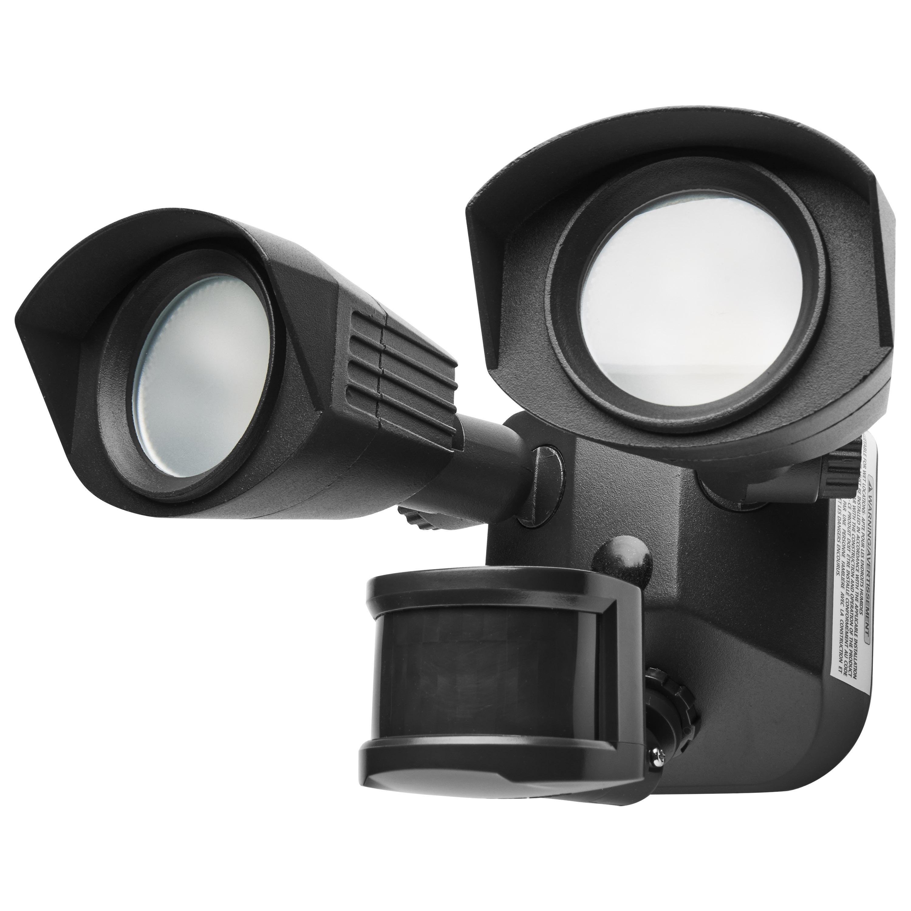Picture of 65-215 - LED Security Light - Dual Head - Black Finish - 3000K - with Motion Sensor - 120V