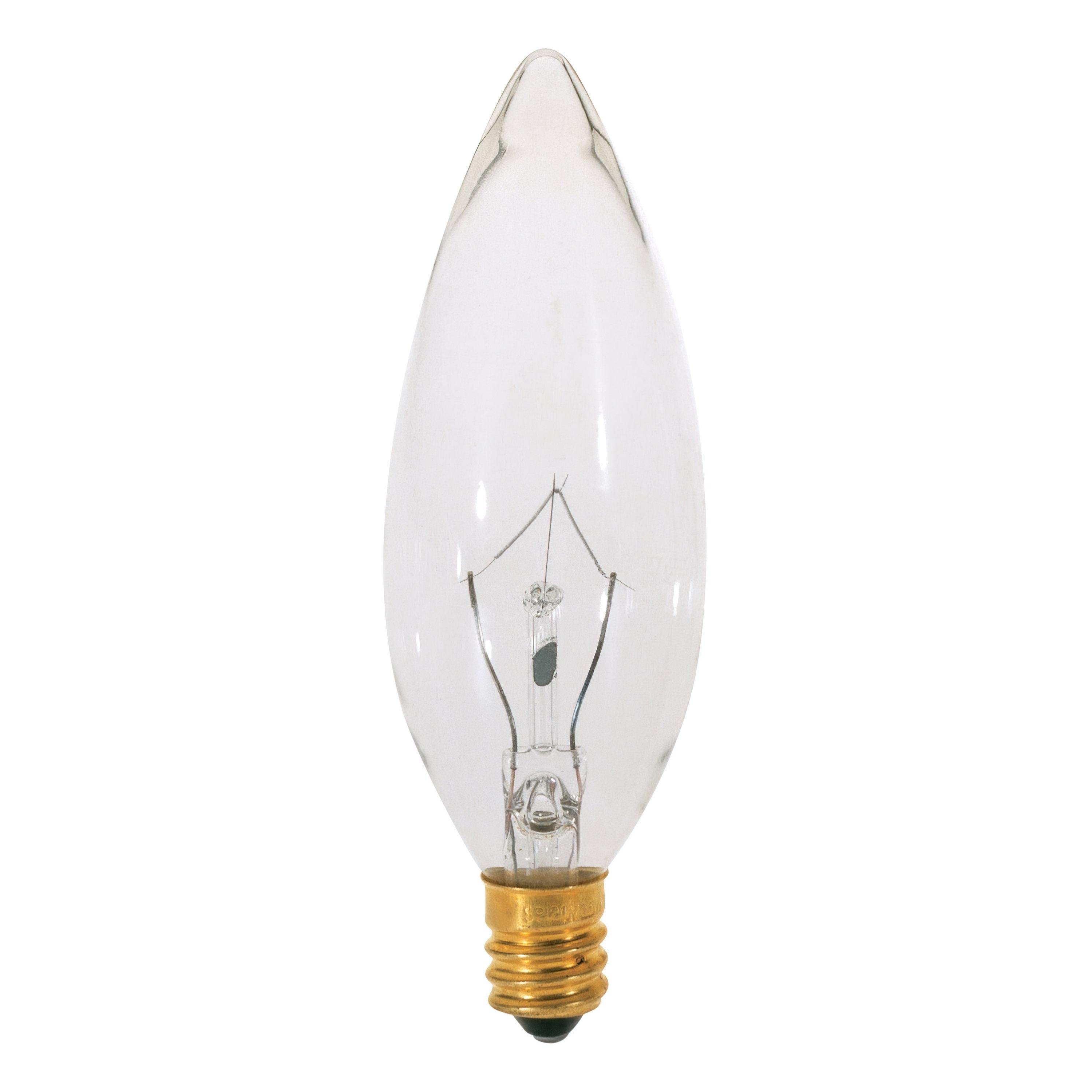 S3230 - 15 Watt BA9 1/2 Incandescent - Clear - 1500 Average rated hours - 105 Lumens - Candelabra base - 120 Volt
