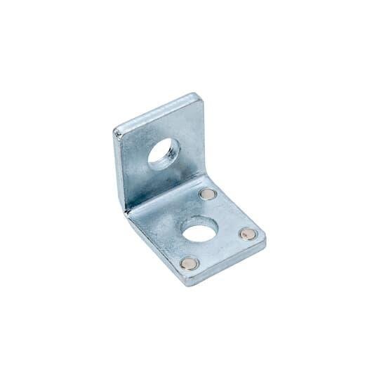 Picture of AB202M EG - Angle Bracket with Magnet, 9/16 in. Hole Dia., 2 Holes, Steel, Electro-Galvanized