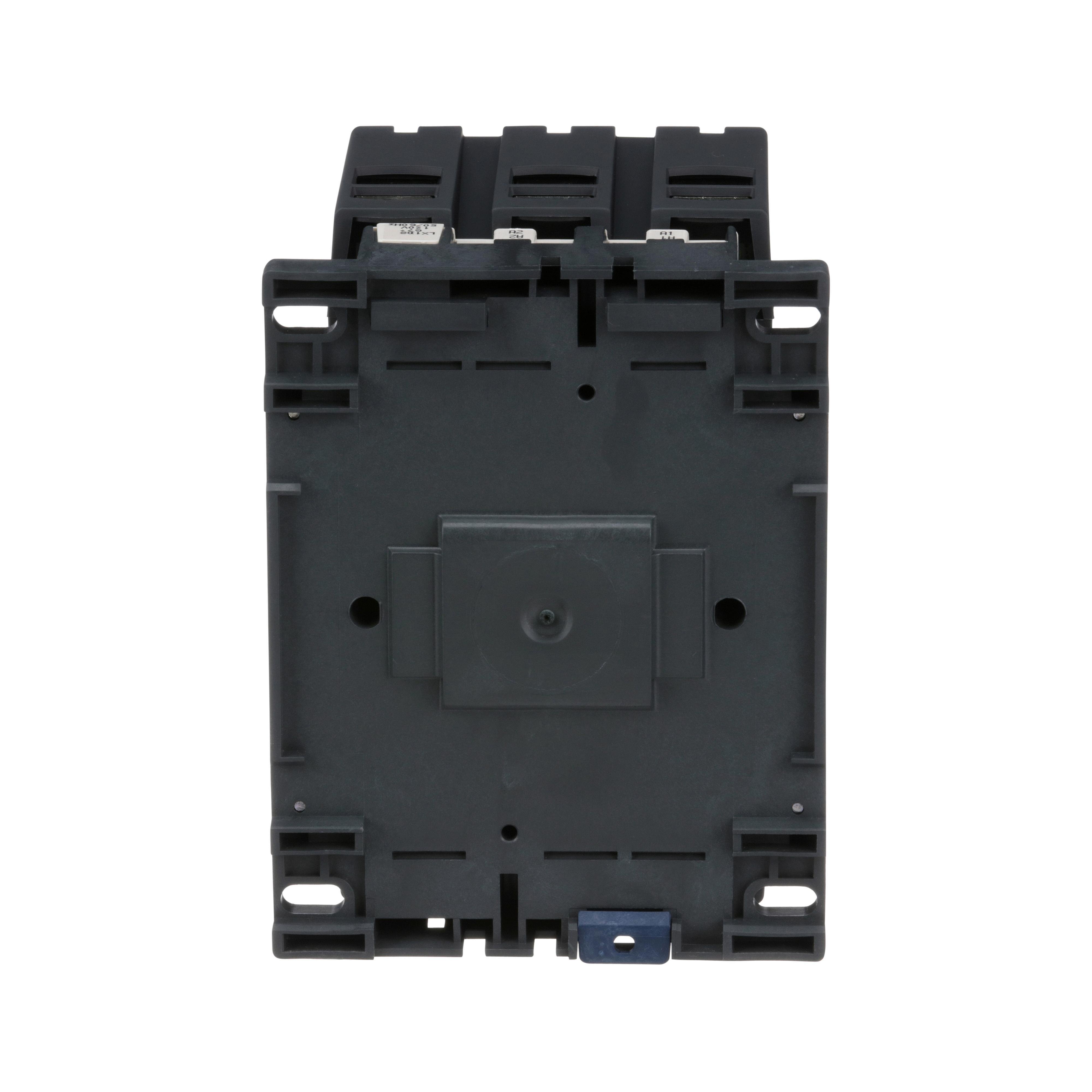 Picture of LC1D150G7 - IEC contactor, TeSys Deca, nonreversing, 150A, 100HP at 480VAC, up to 100kA SCCR, 3 phase, 3 NO, 120VAC 50/60Hz coil, open