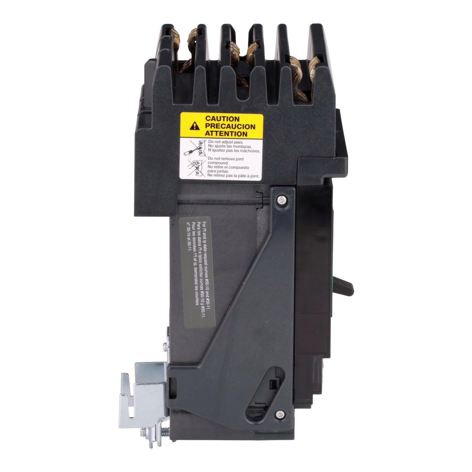 Picture of HJA36150U44X - Circuit breaker, PowerPacT H, 150A, 3 pole, 600VAC, 25kA, I-Line, Micrologic 6.2A, 80%, ABC