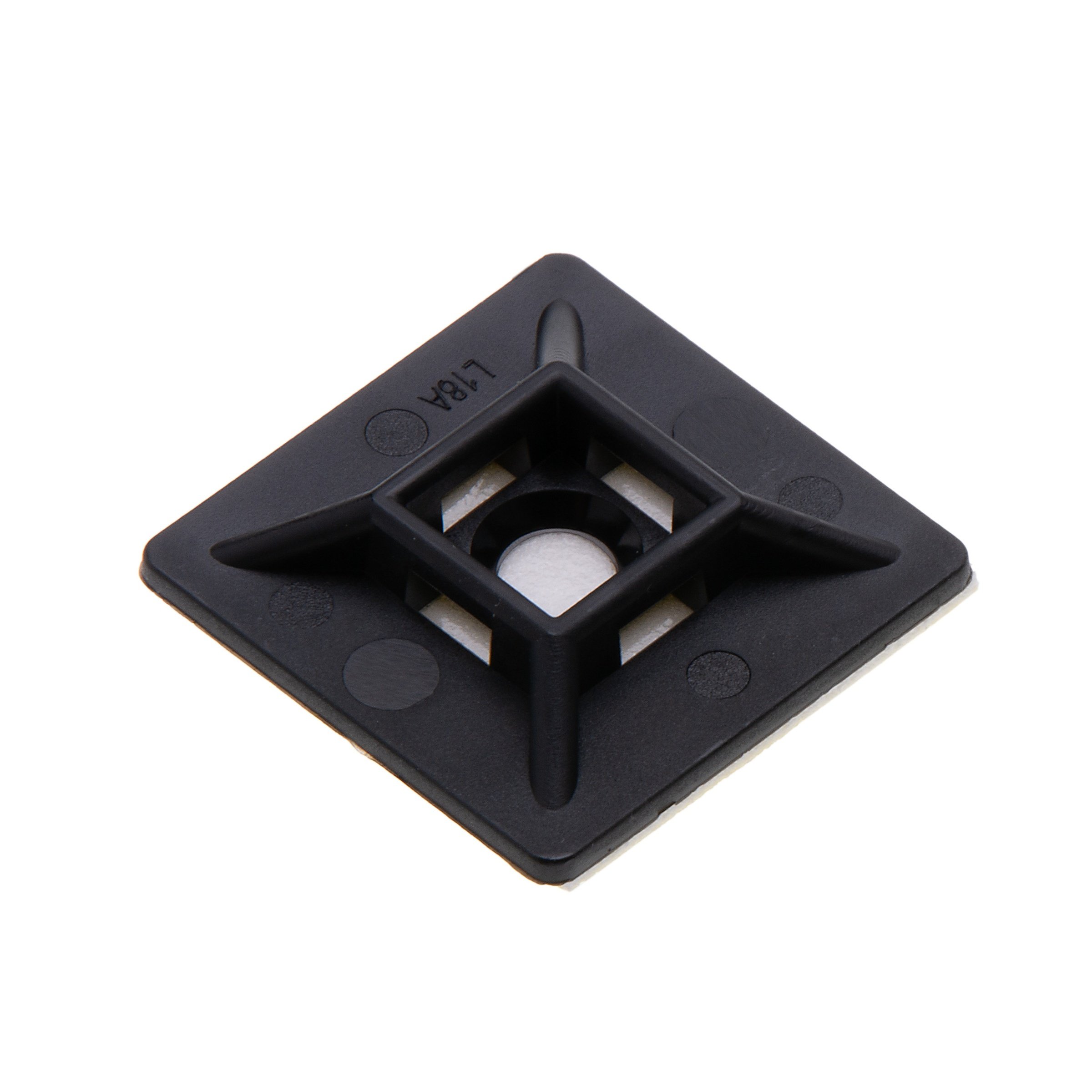 Picture of GRP-4M1B - Black 4-Way Adhesive Tie Mount, 1”x1”, 100 Pack