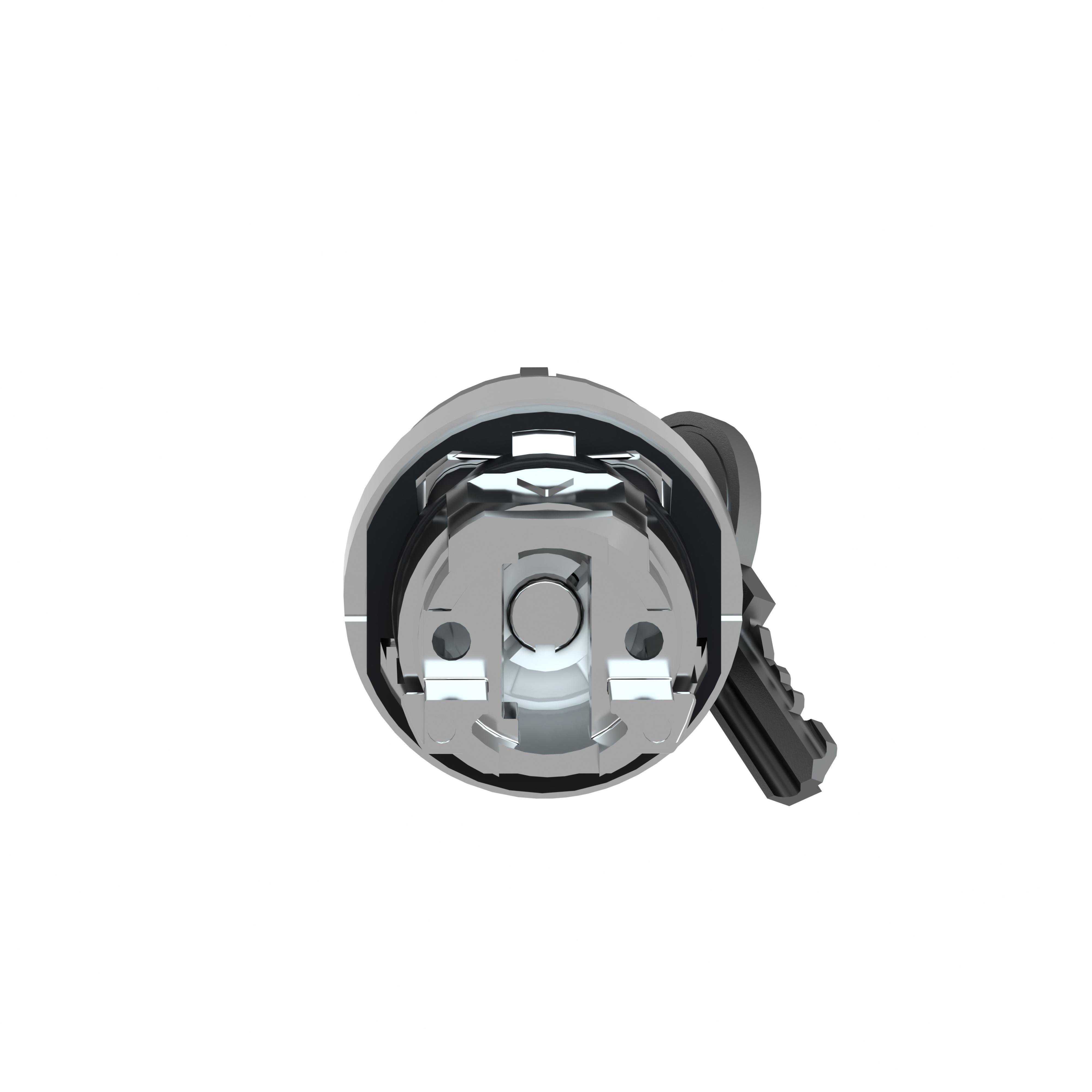 Picture of ZB4BG3 - Head for key selector switch, Harmony XB4, metal, black, 22mm, key 455, 3 positions, stay put