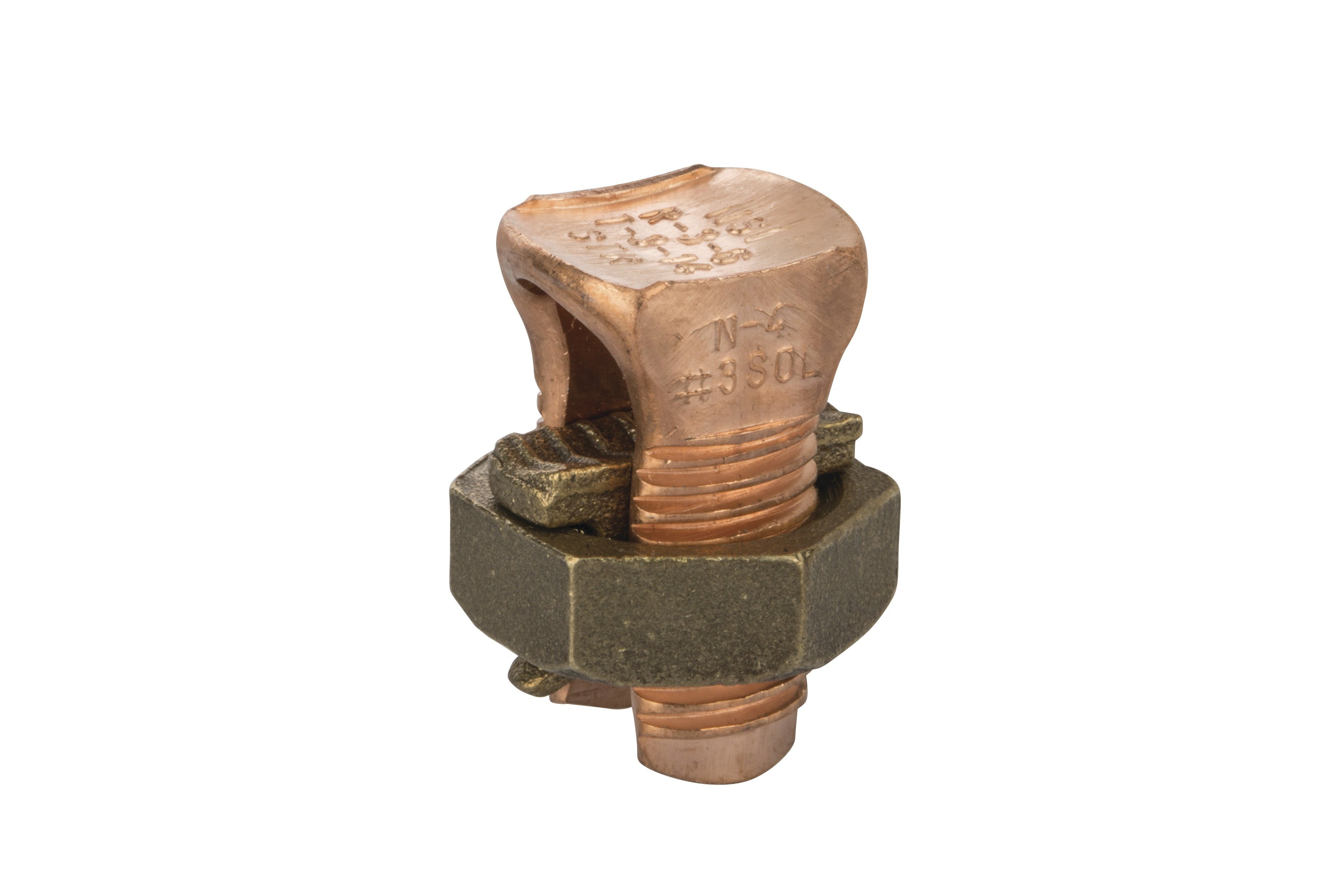 N-4 - Copper Split Bolts 2 Wire, 4 AWG