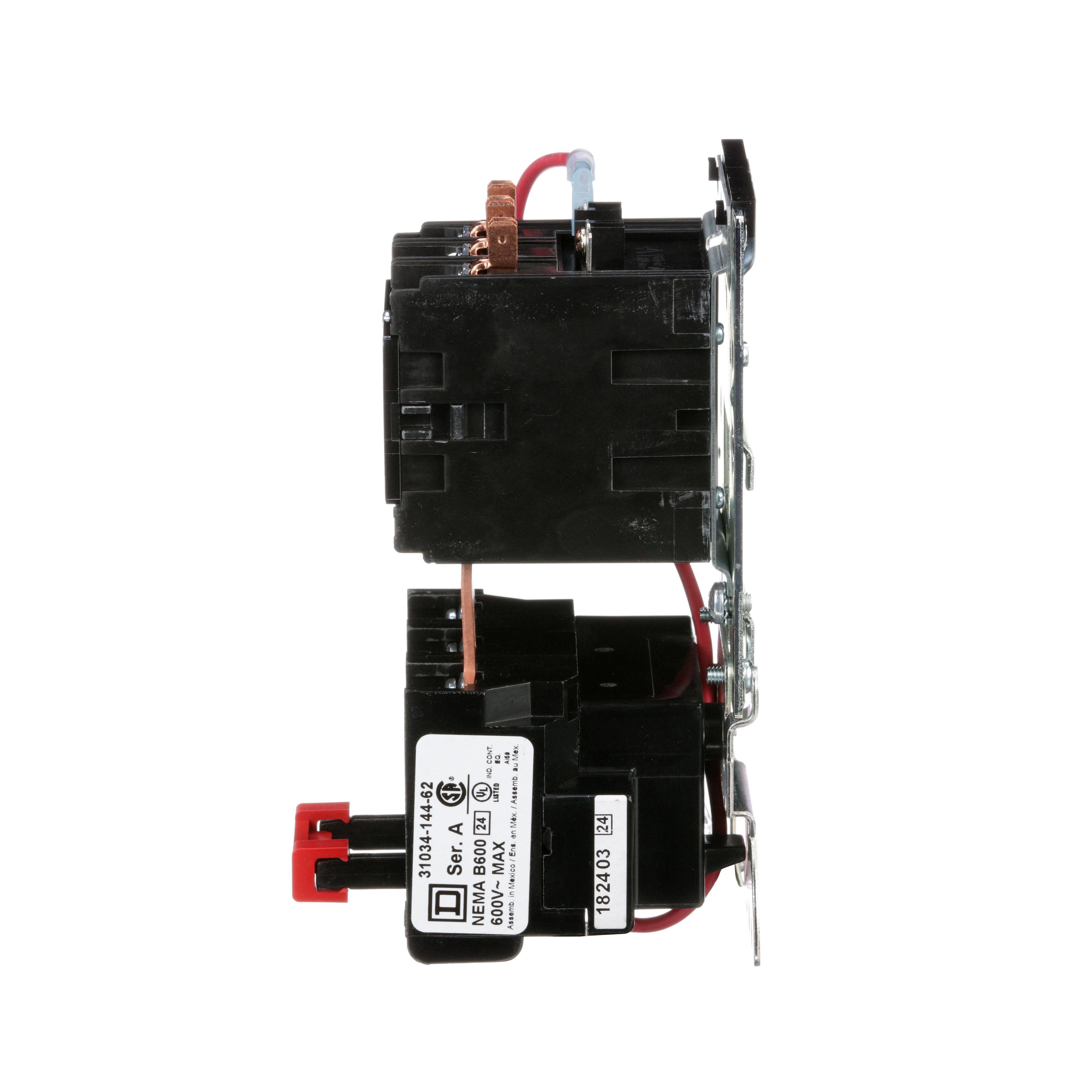 Picture of 8911DPSO13V06 - NEMA starter, Definite Purpose, 20A, 7.5HP at 600VAC, 3 phase, 3 pole, melting alloy, 480VAC coil, open