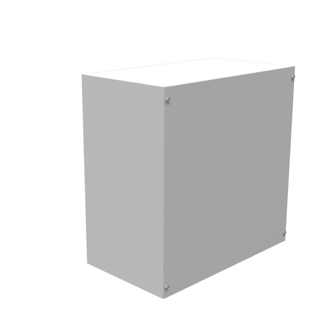 Picture of 181810-SC1-NK - 18x10x18 Screw Cover Type 1 UL Listed Steel No Knockouts ANSI 61 Gray Cover With Teardrop Slots Mounting Holes In Back