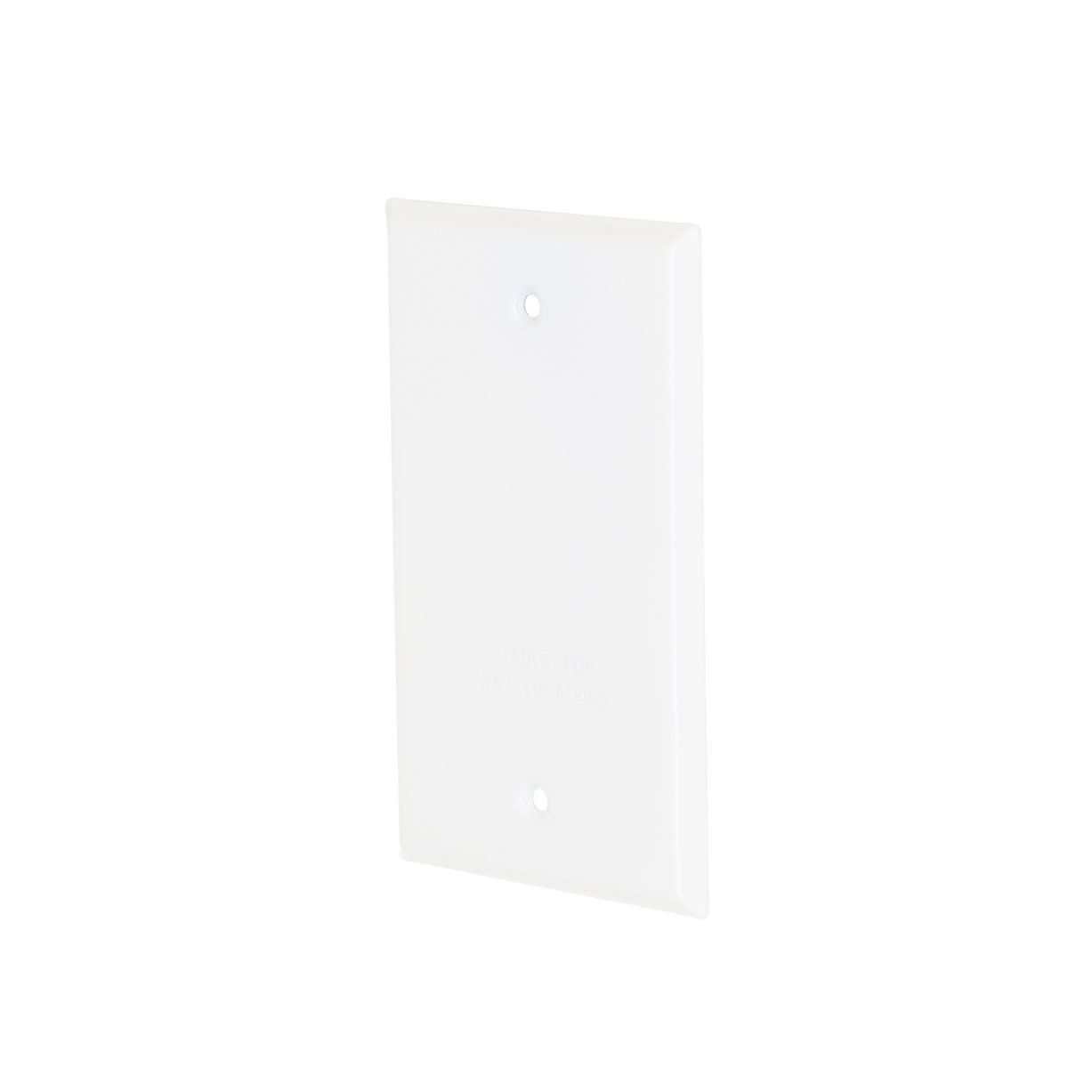 5173-1 - 1-Gang Weatherproof Cover, Vertical/Horizontal, Blank, White