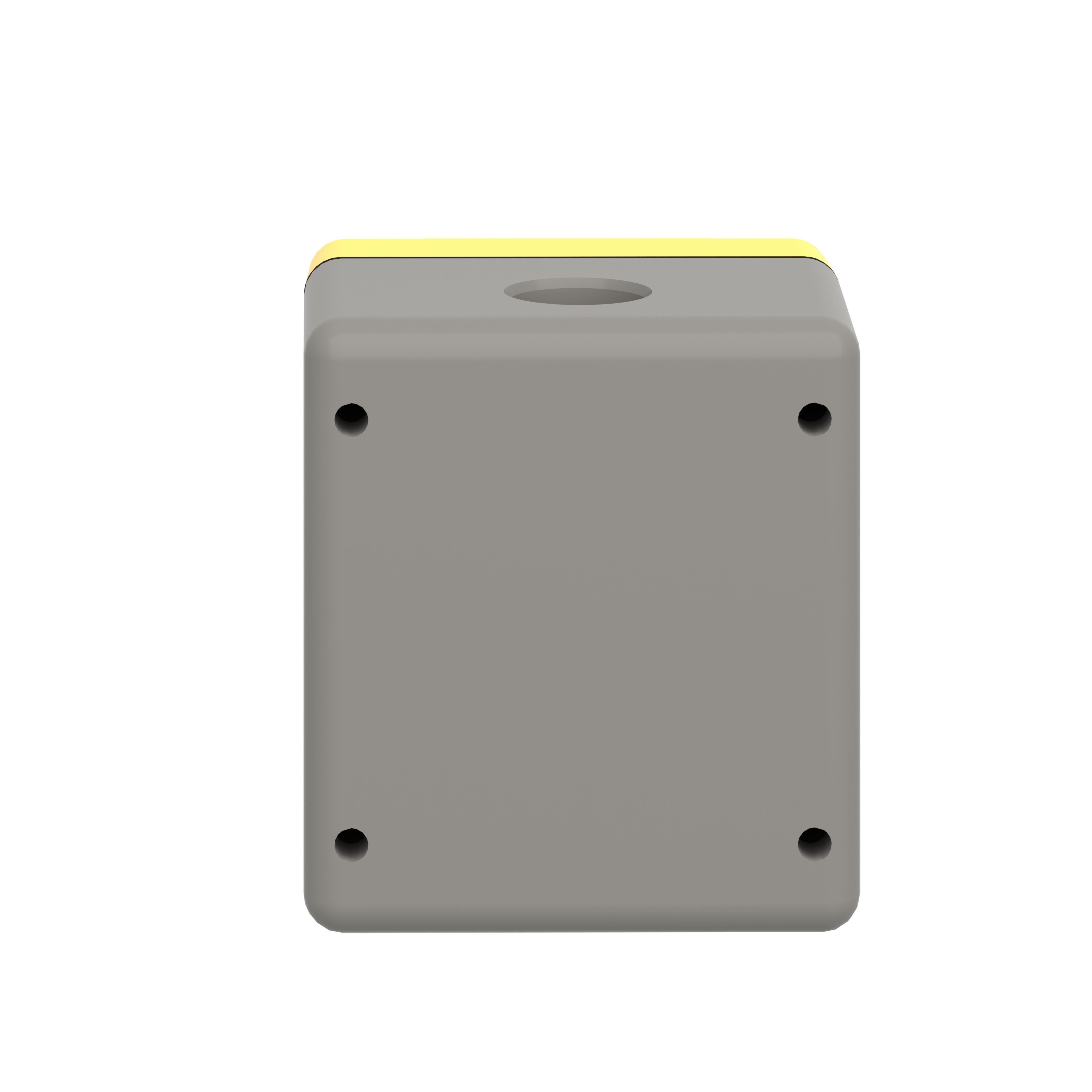 Picture of 9001KYG1Y - Empty enclosure control station, Harmony 9001K, Harmony 9001SK, aluminium, yellow, 1 cut out, 30mm