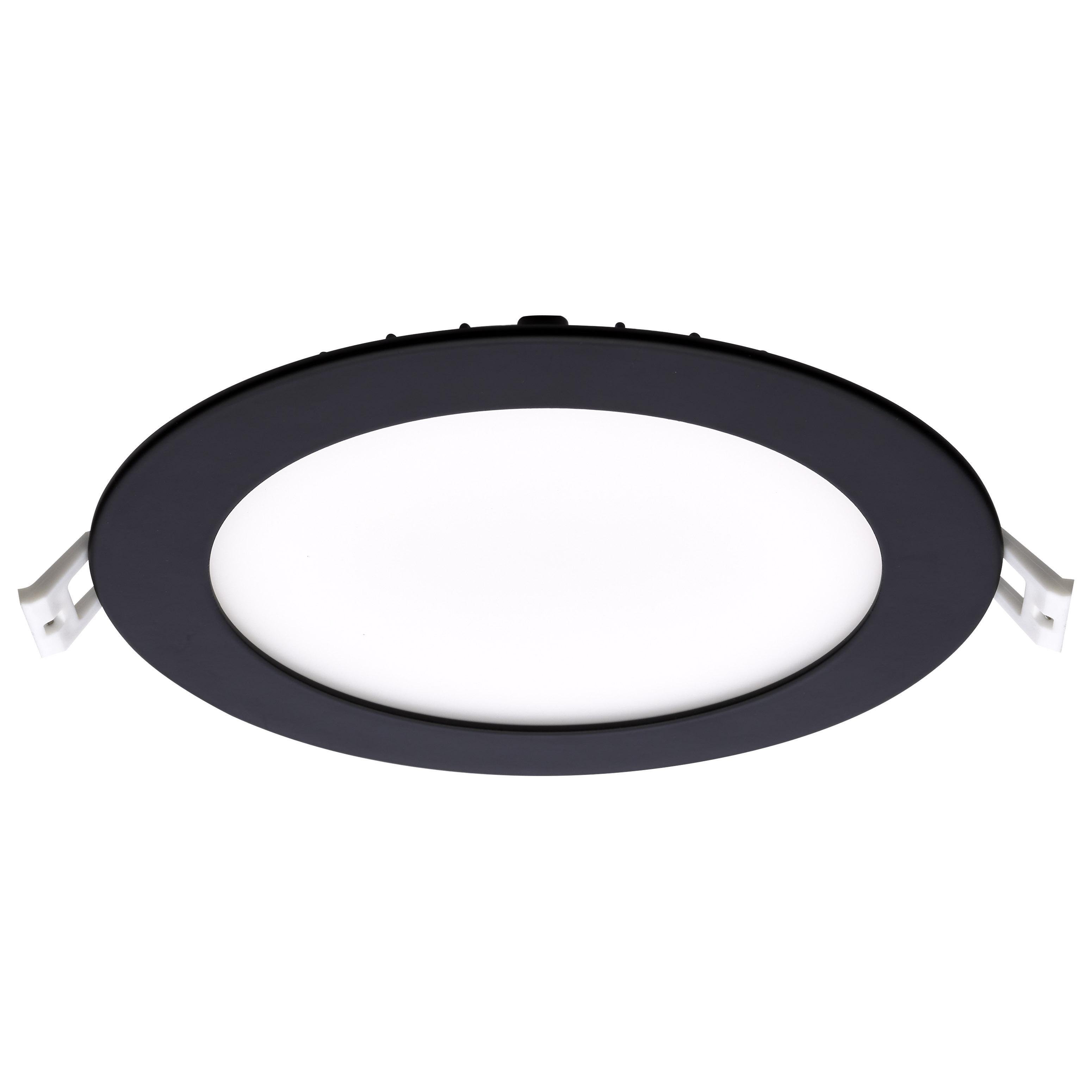 Picture of S11875 - 12 Watt - LED Direct Wire Downlight - Edge-lit - 6 inch - CCT Selectable - 120 volt - Dimmable - Round - Remote Driver - Black Finish
