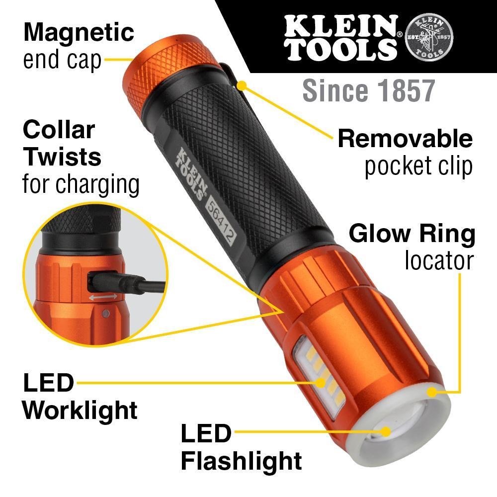 Picture of 56412 - Rechargeable LED Flashlight with Worklight