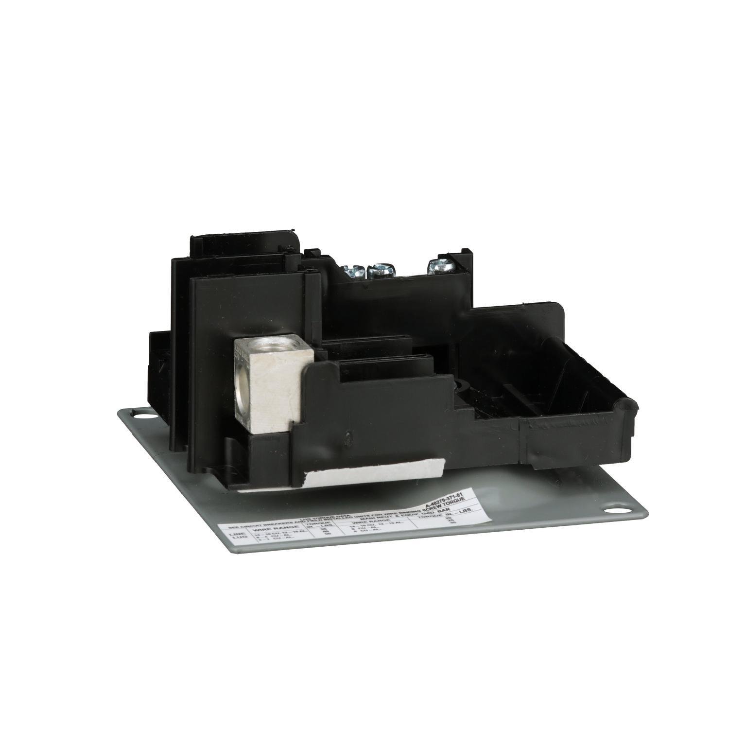 Picture of QON403L60N - Load center interior, QO, mounting base, 3 phase, 3 spaces, 60A main lugs, OEM