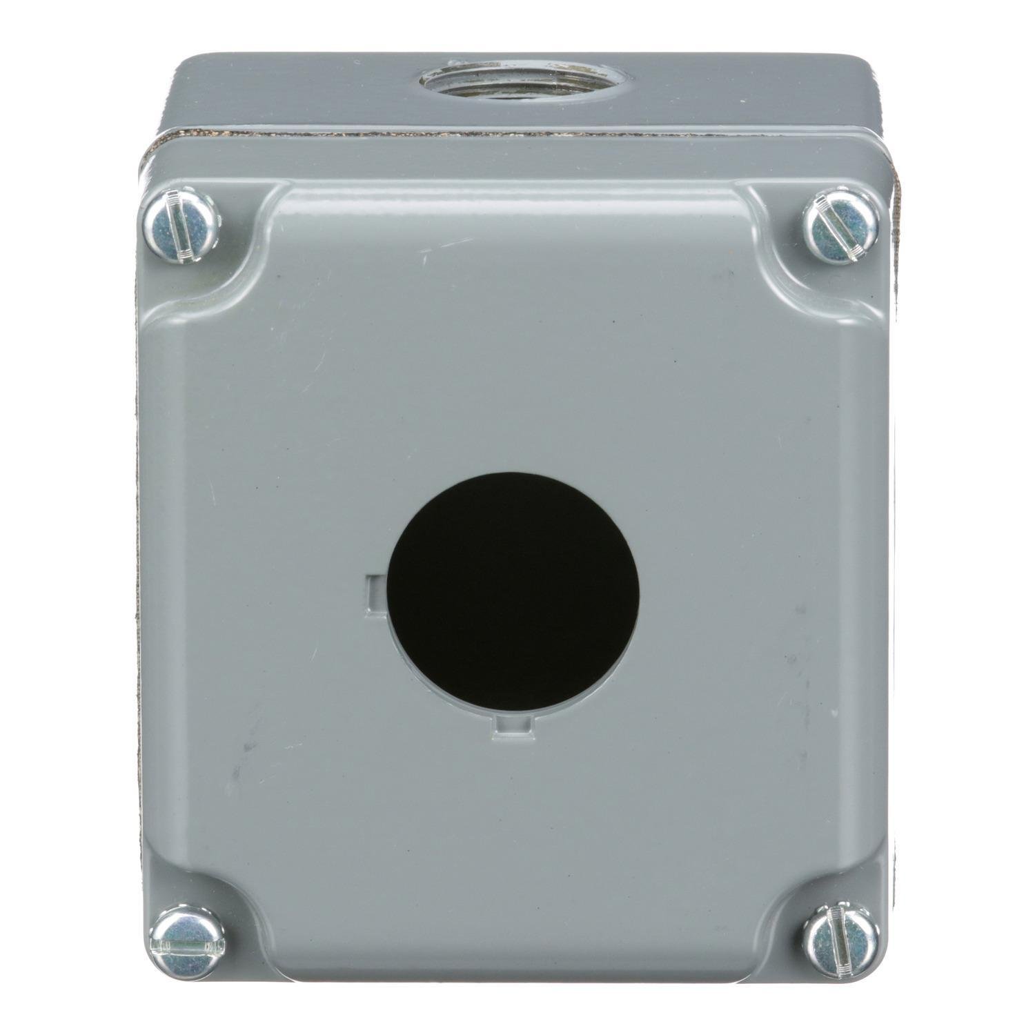 9001KY1 - 30mm Push Button, Types K or SK, empty push button enclosure, cast aluminium, one 30 mm hole, NEMA 4 and 13