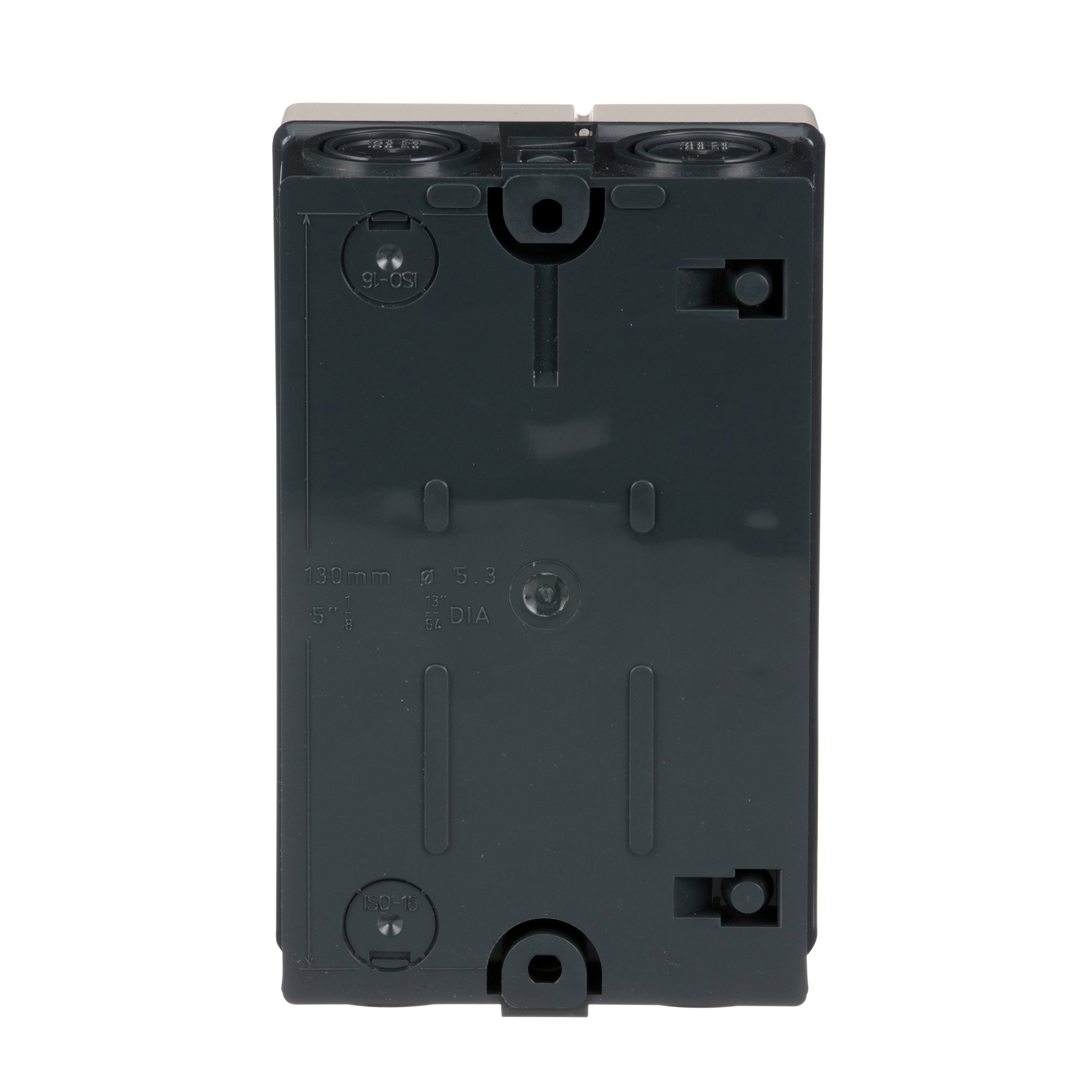 Picture of GV2MC01 - TeSys GV2, surface mount enclosure, for TeSys GV2ME, IP41 rated