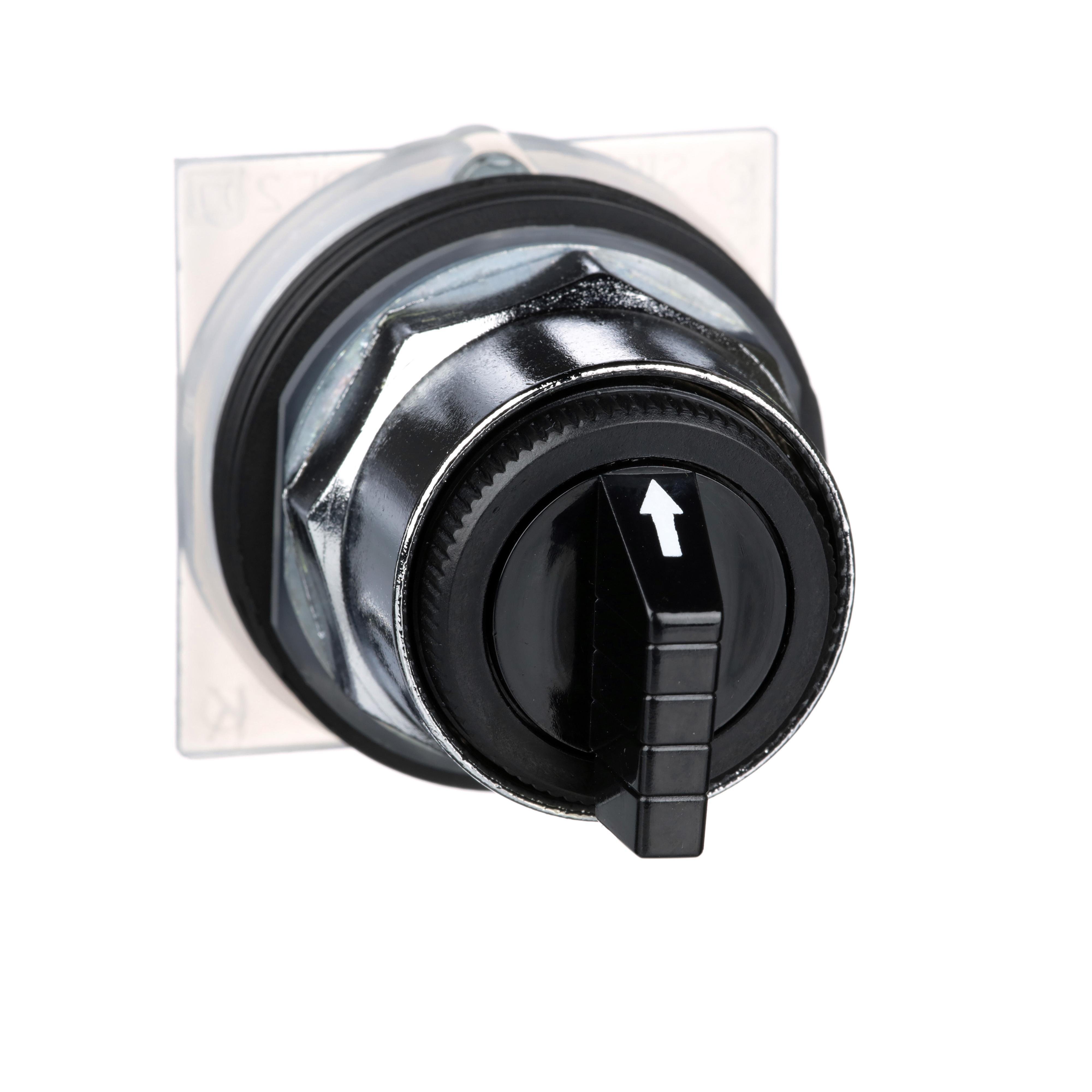 Picture of 9001KS46B - 30mm Push Button, Type K, selector switch, 3 position, F cam, black knob