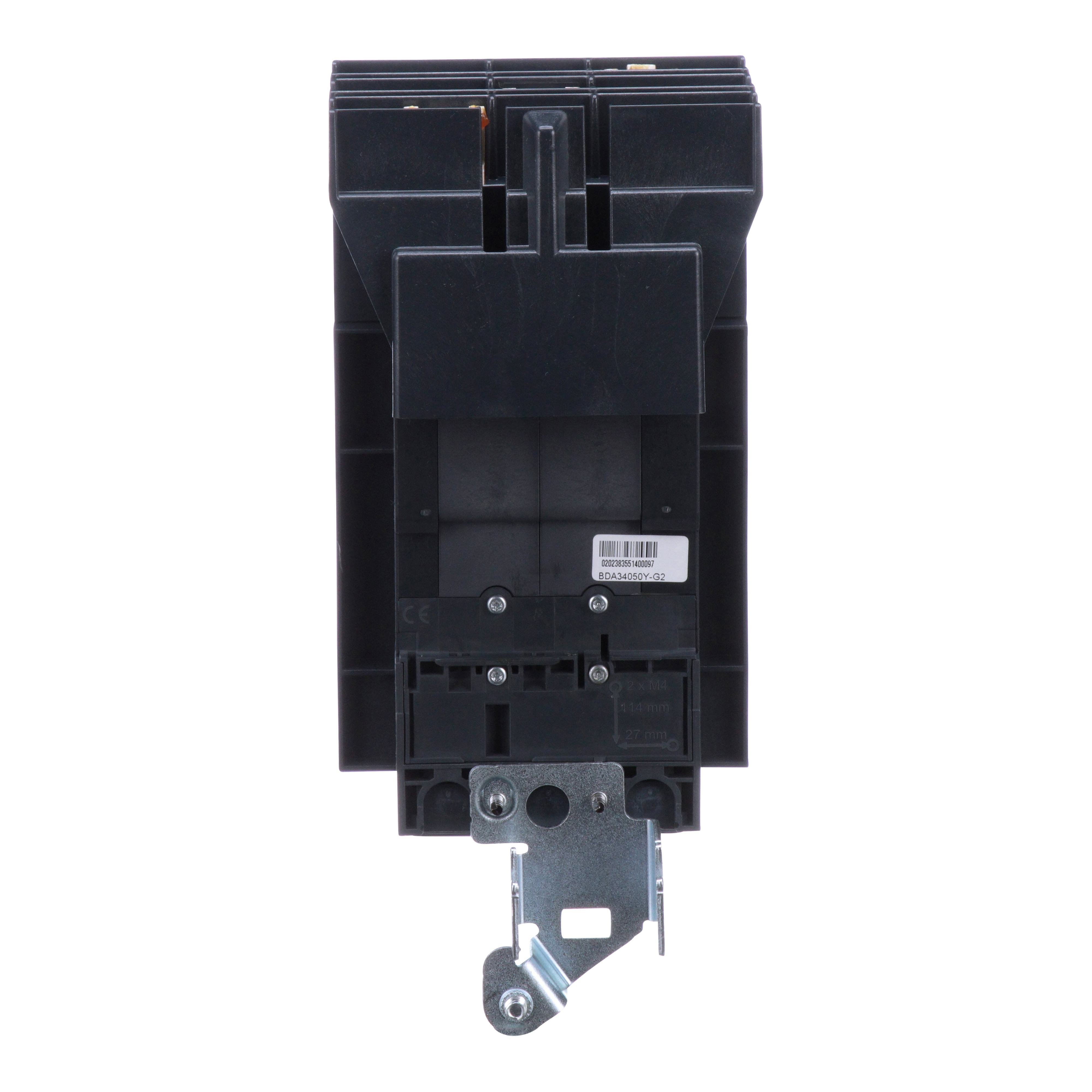 Picture of BDA34050Y - Circuit breaker, PowerPacT B, 50A, 3 pole, 480Y/277VAC, 18kA, I-Line, thermal magnetic, 80%, ABC