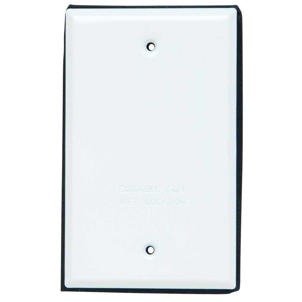 WPB1-W - One Gang Blank Cover, White