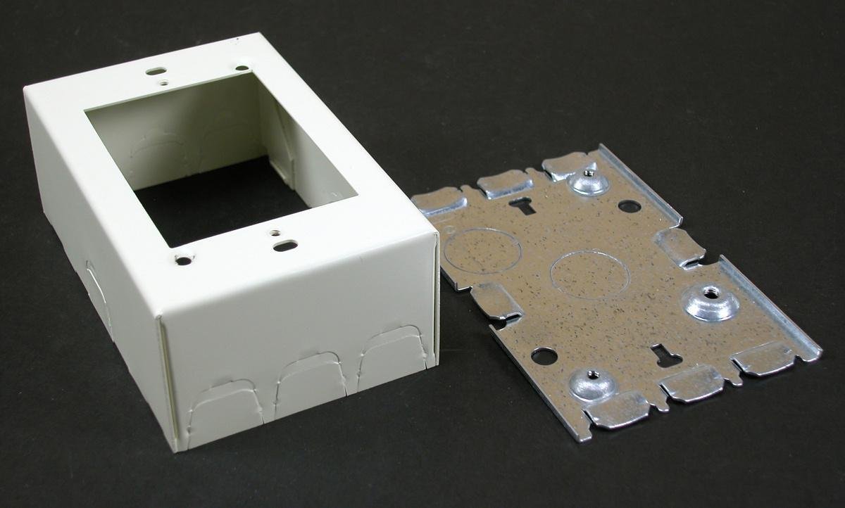 V5745 - Wiremold 500/700 Series Combination Switch and Receptacle Box Fitting, Ivory