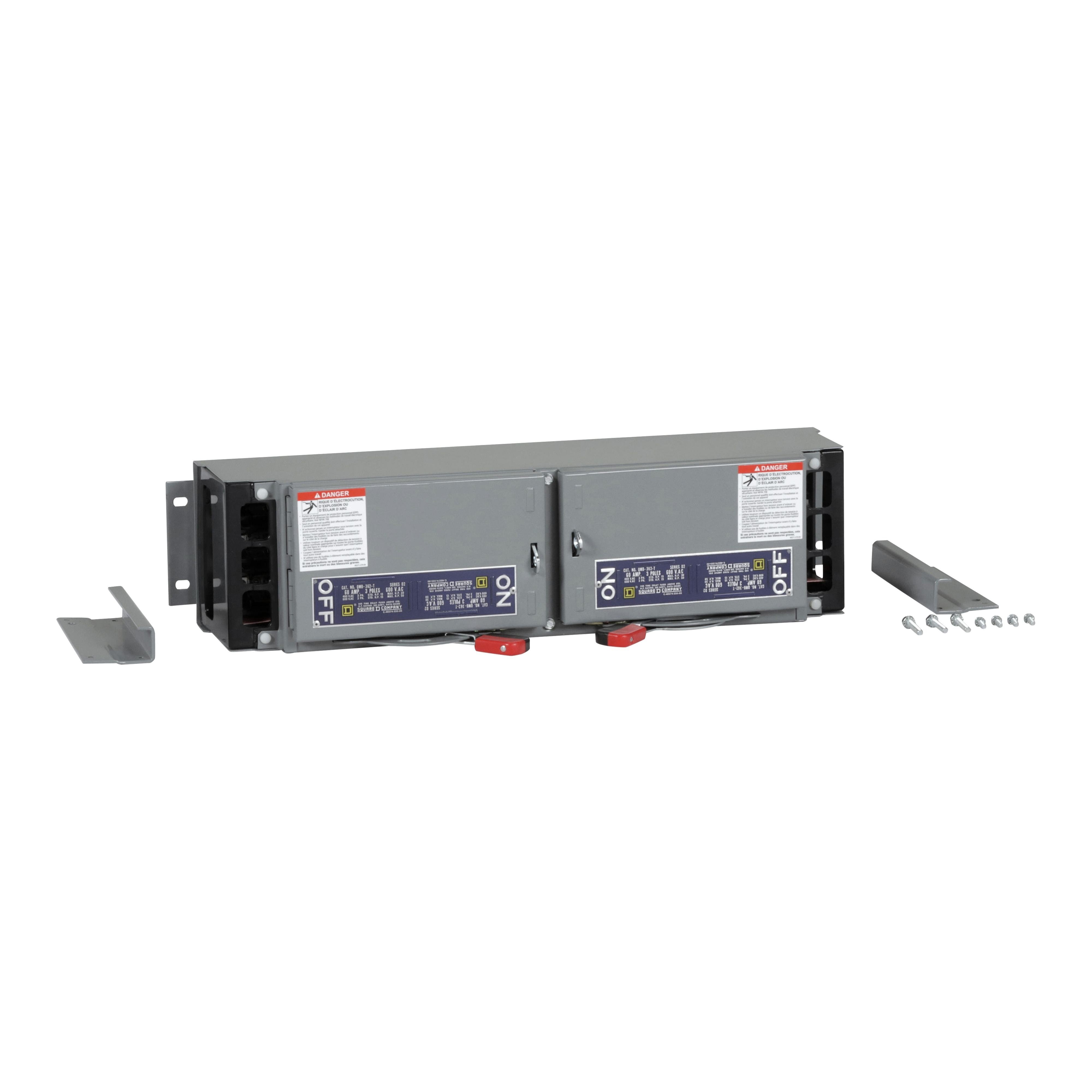 Picture of QMB362T - Fusible switch, QMB, 60A to 60A, 600VAC, 3 pole, 7.5hp, 6in