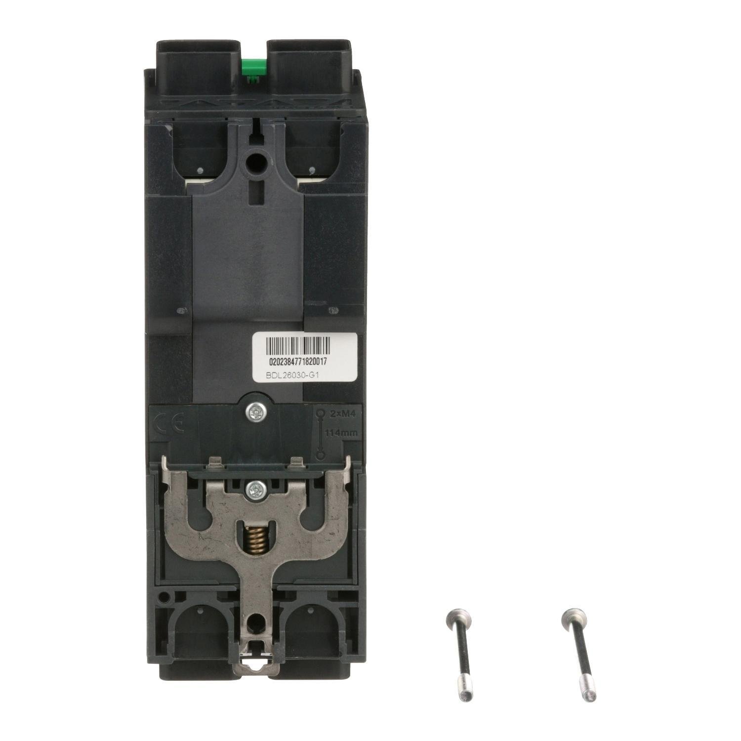 Picture of BDL26030 - Circuit breaker, PowerPacT B, 30A, 2 pole, 600Y/347VAC, 14kA, lugs, thermal magnetic, 80%