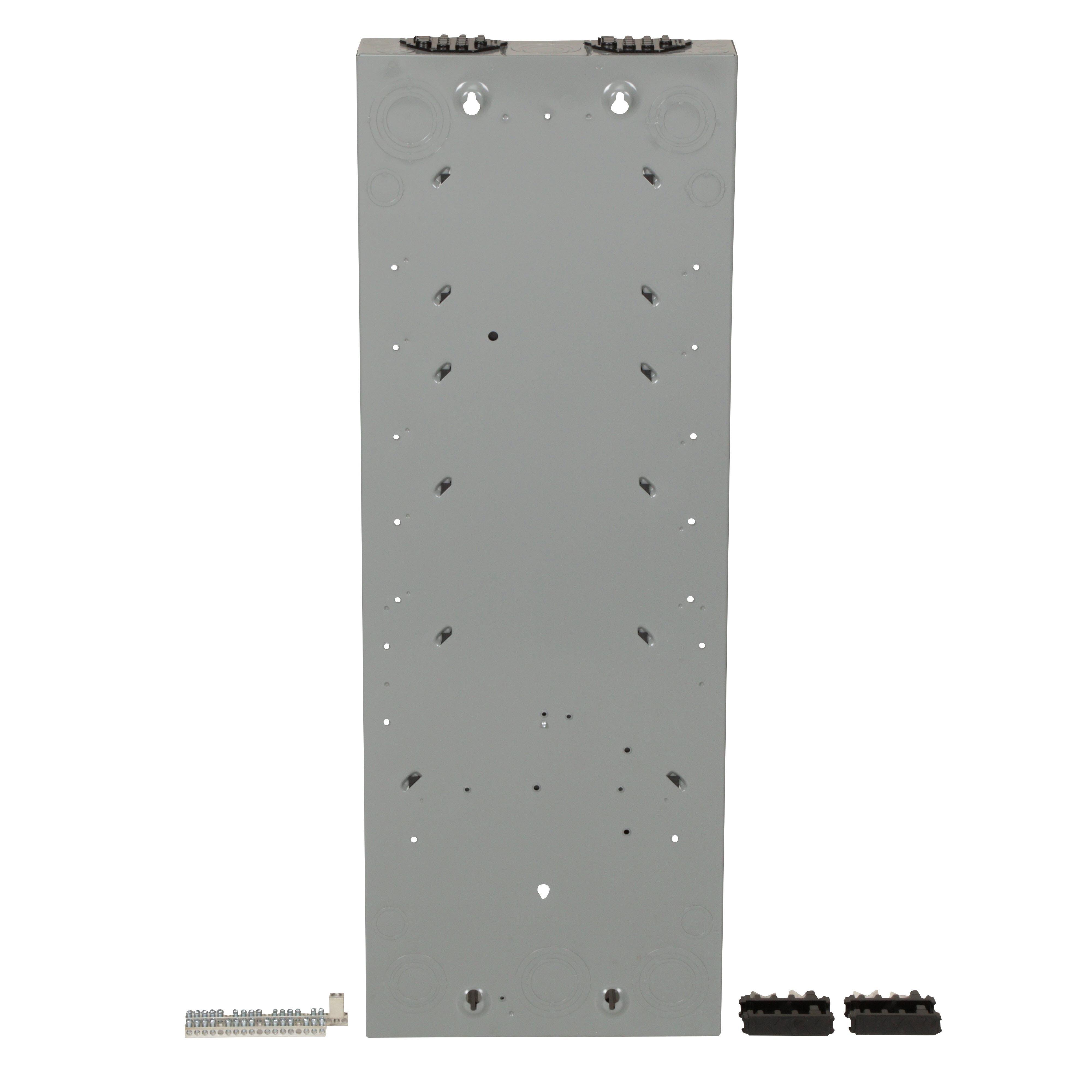 Picture of HOM4080L225PQGC - Load center, Homeline, 1 phase, 40 spaces, 80 circuits, 225A convertible main lugs, PoN, NEMA1, Qwik-grip, gnd bar