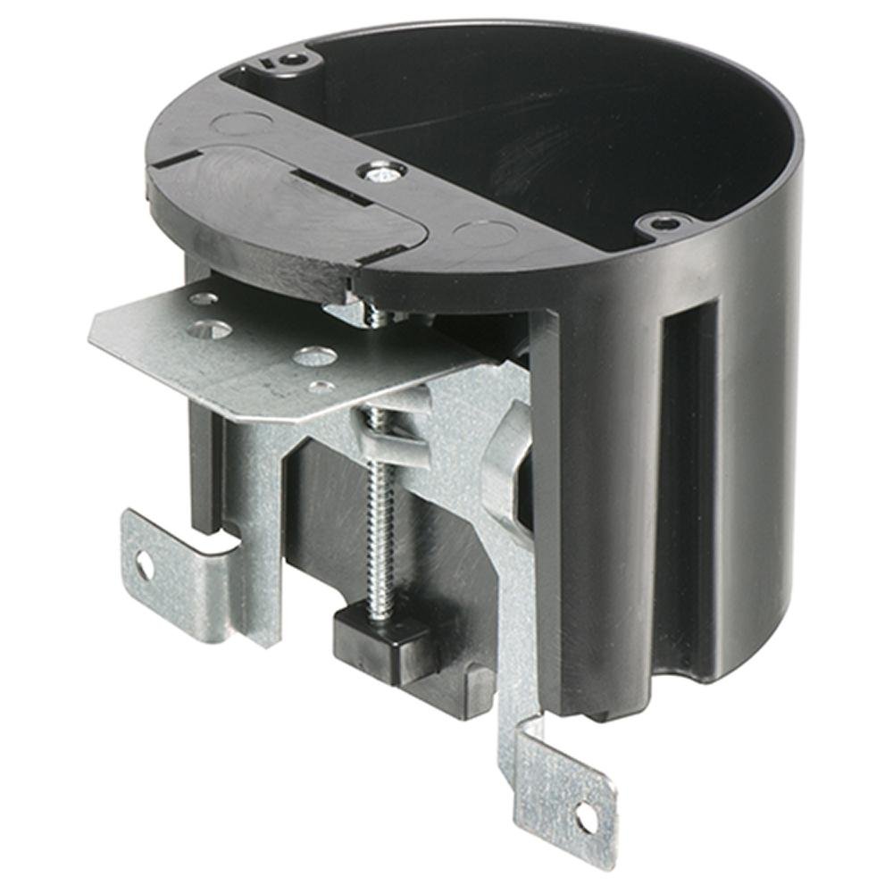 FA426 - Non-Metallic One Box for ceiling fixtures. Mounts securely to joist on new construction. 2 Hour Fire Rating. 20.5 cu. Adjusts up to 1/2" to 1-1/2"
