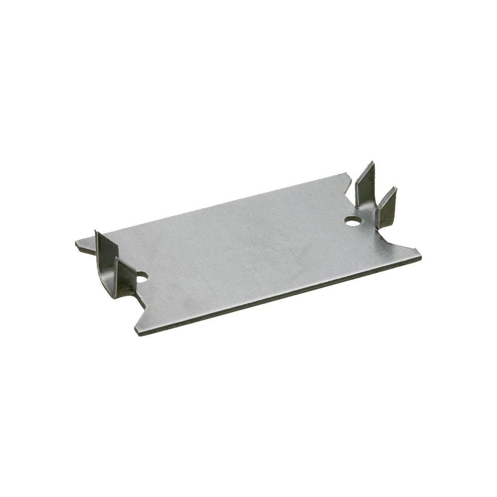 SP100 - Safety Plate, 16 gauge steel. Trade Size 1-1/2" x 3-1/4". Protects wire from nailing surface.