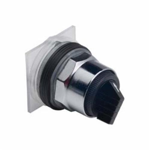 Picture of 9001KS25B - Selector switch head, Harmony 9001K, metal, standard handle, black, 30mm, 2 positions, spring return left to right