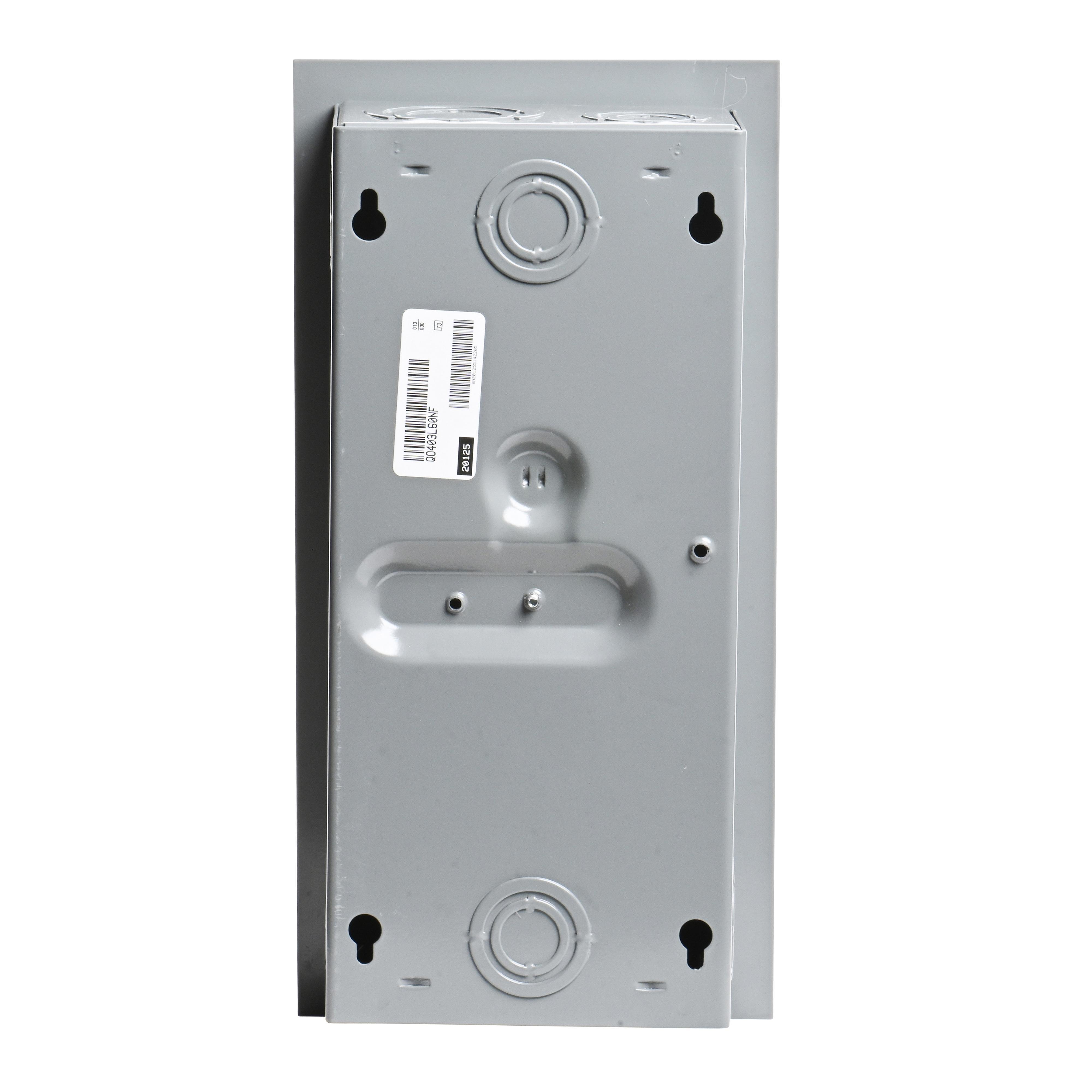 Picture of QO403L60NF - Load center, QO, 3 phase, 3 spaces, 3 circuits, 60A main lugs, NEMA1, neutral gnd bar, flush cover