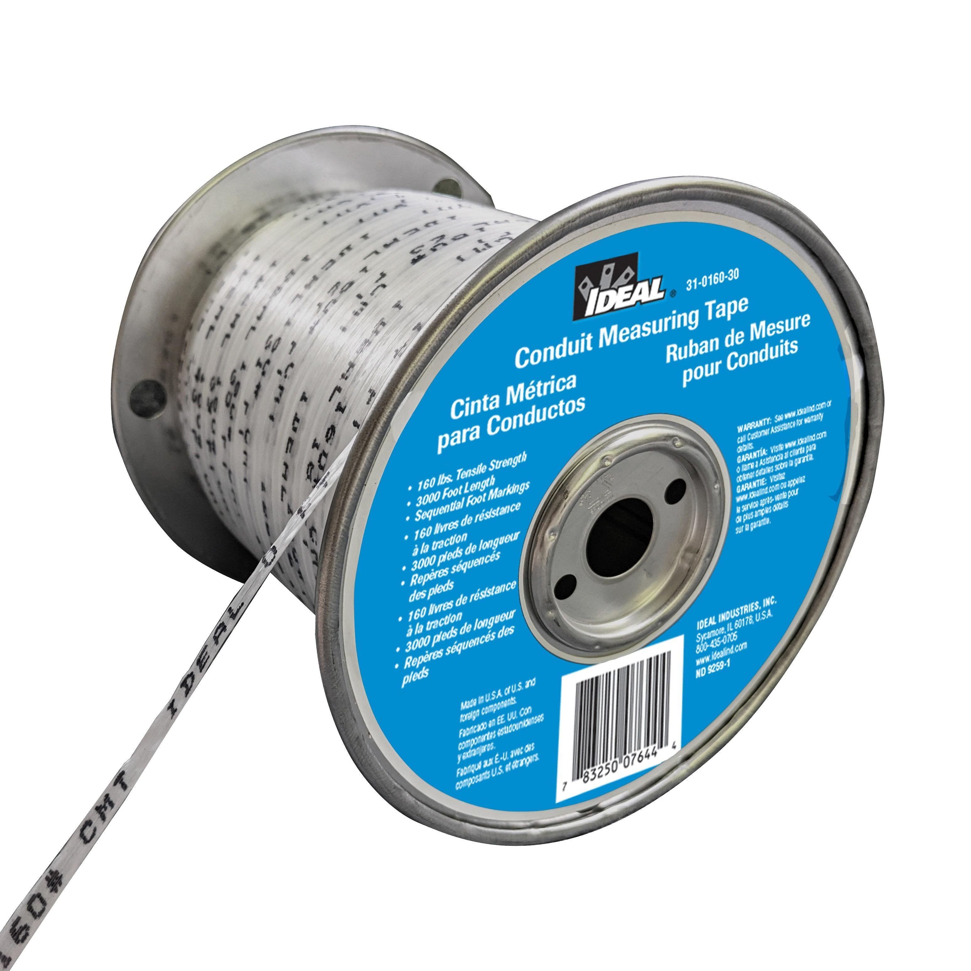 IDE 31-0160-30, Pro-Pull Conduit Measuring Tape 160lb 3000' Reel