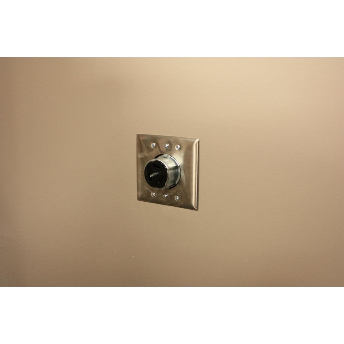 Picture of CS8369 - Locking Devices, Twist-Lock®, Industrial, Receptacle, 50A 3-Phase Delta 250V AC, 3-Pole 4-Wire Grounding, Non-NEMA, Screw Terminal, Black