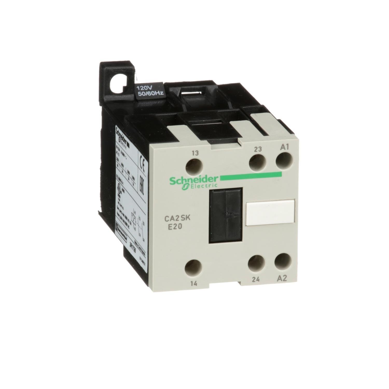 CA2SKE20G7 - TeSys SK control relay, 2 NO, 600 V, 120 VAC 50/60 Hz coil