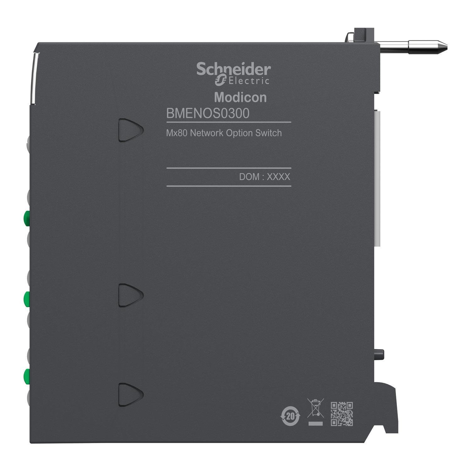 Picture of BMENOS0300 - switch module, Modicon X80, network option switch
